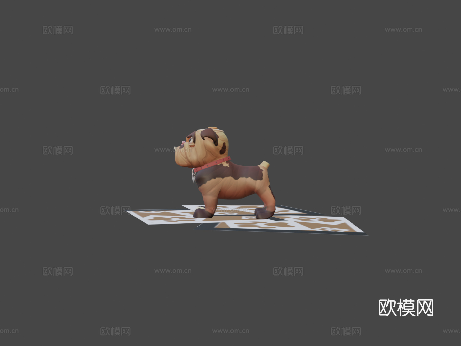 头顶鸡蛋的狗3d模型