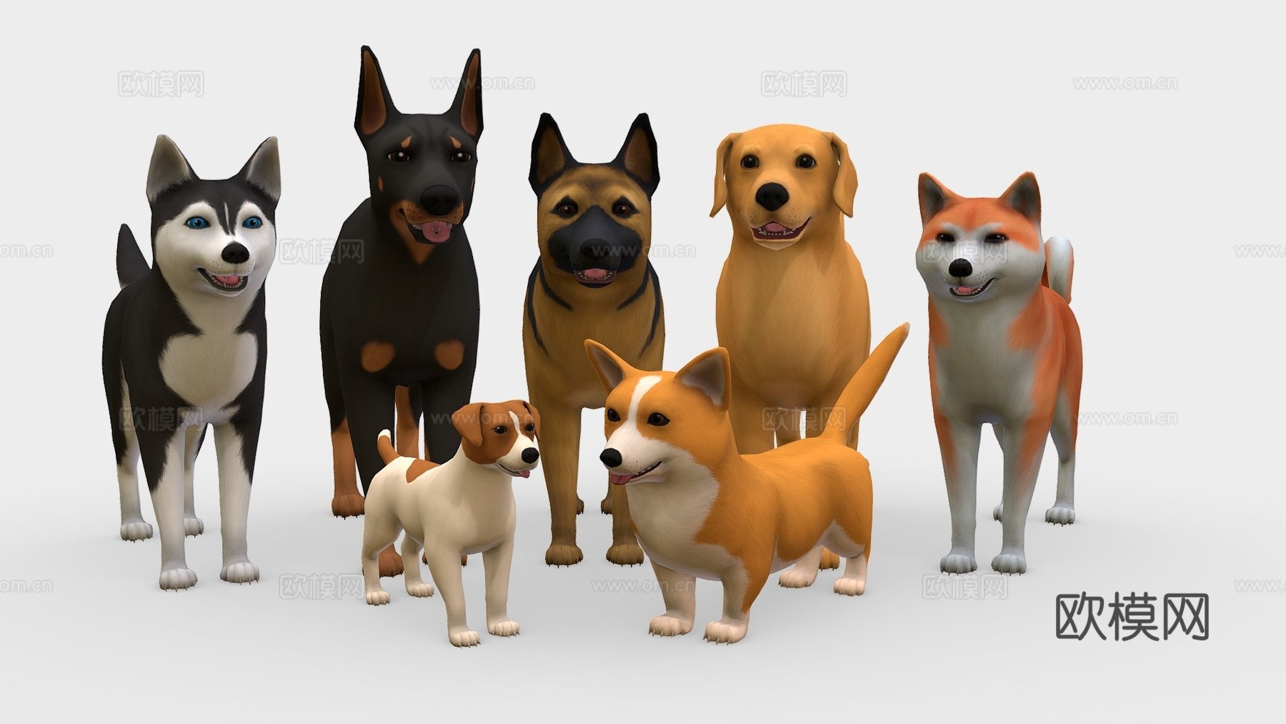 卡通狗包3d模型