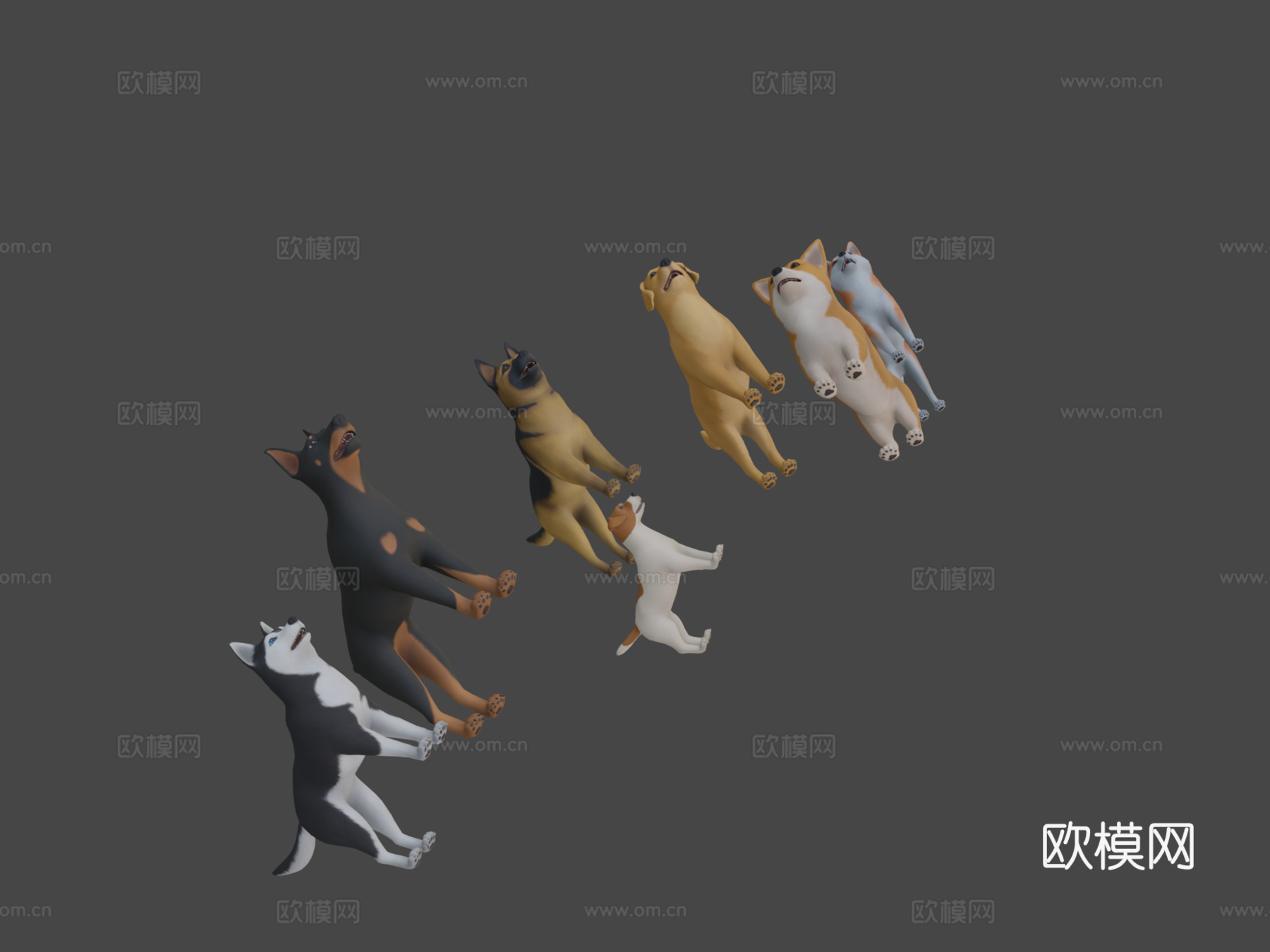 卡通狗包3d模型