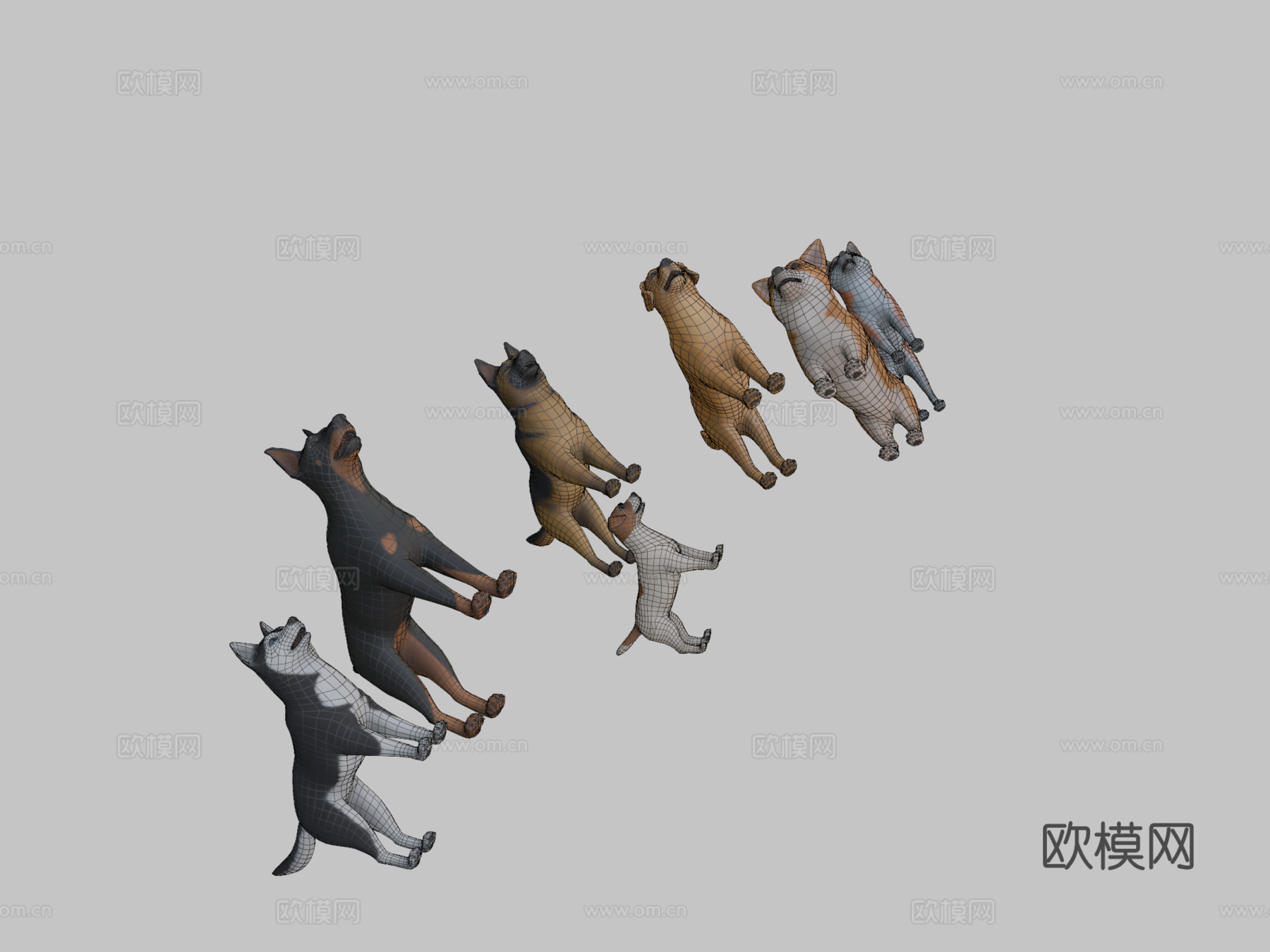 卡通狗包3d模型