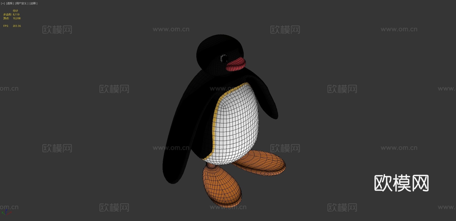 企鹅3d模型