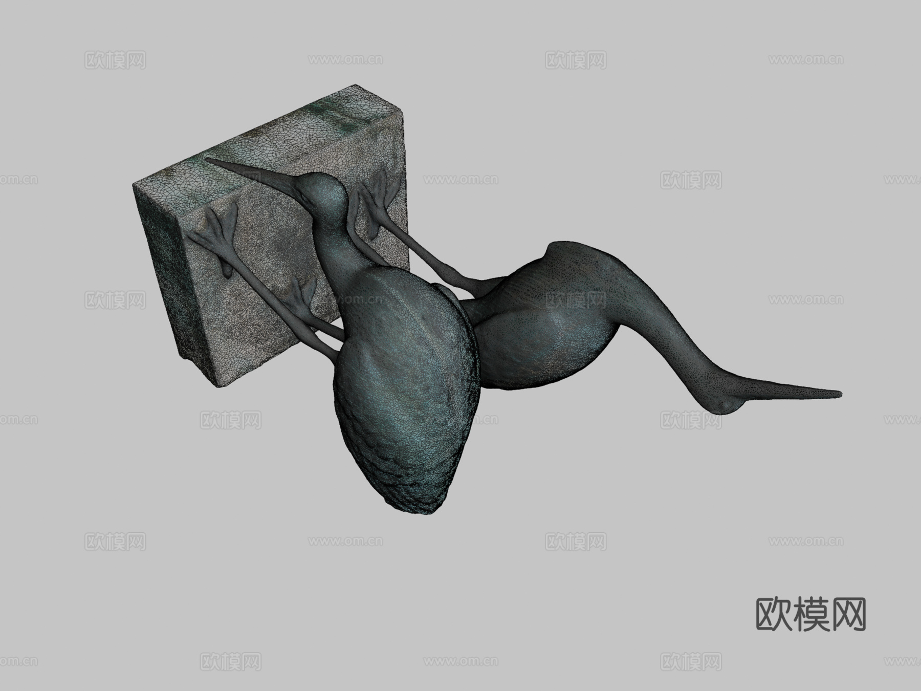 鹳夫妇3d模型