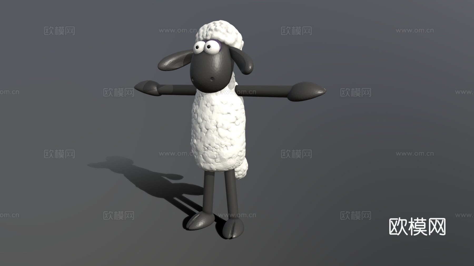 小羊肖恩3d模型