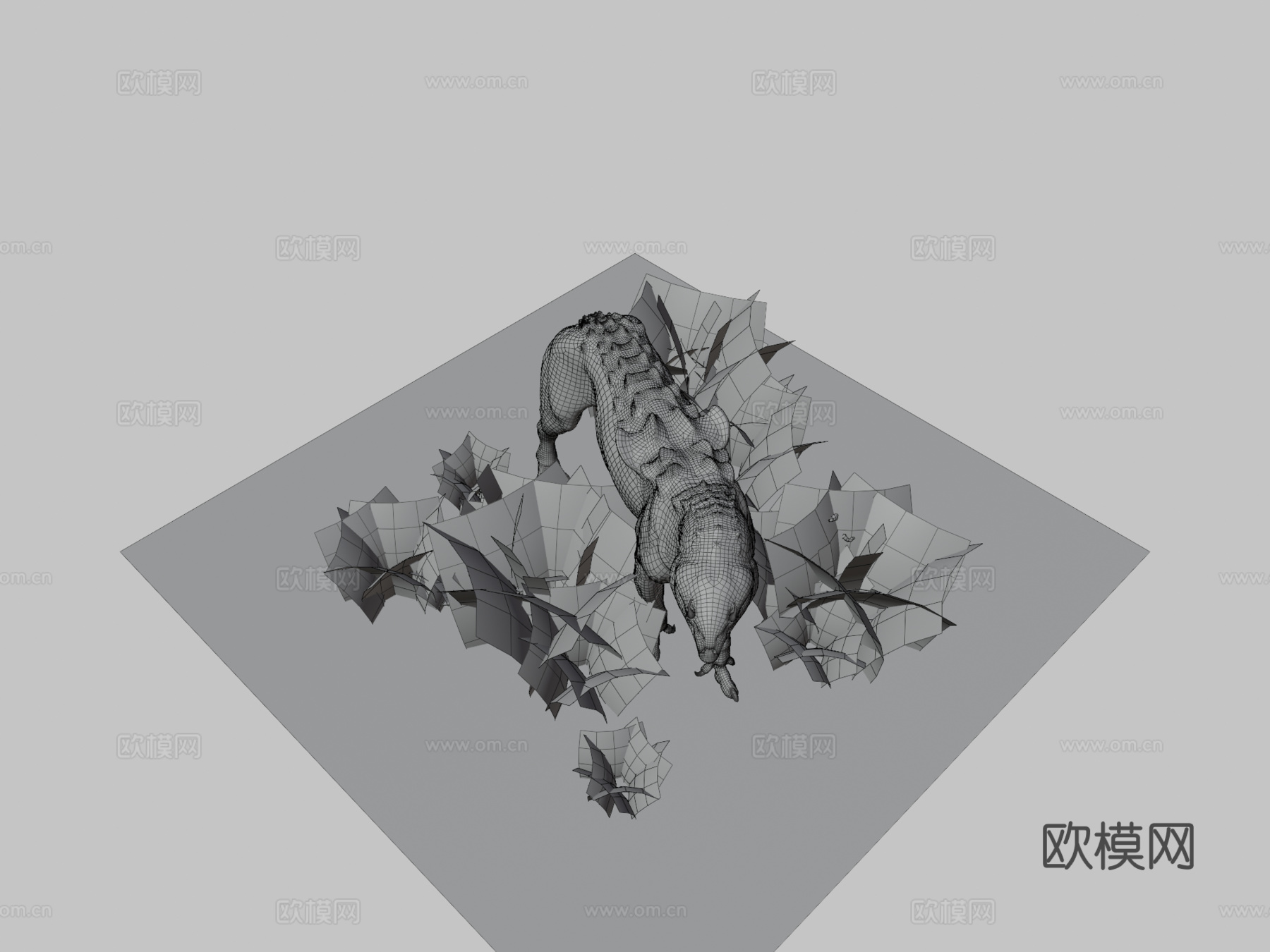 猫蜥蜴3d模型