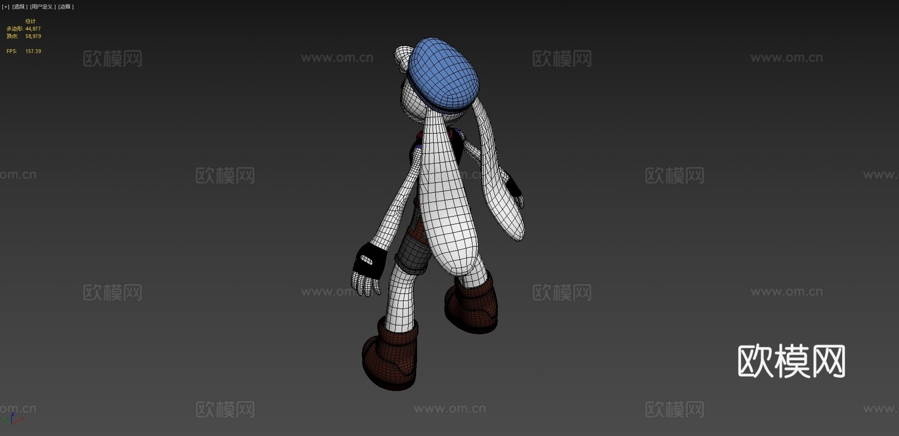 毛茸卡通邦尼3d模型
