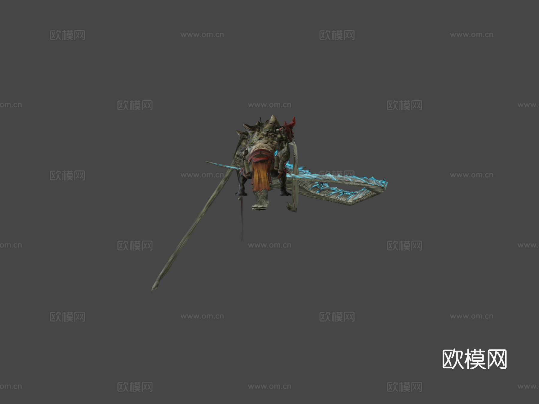 哥斯拉对战沃洛克怪物3d模型