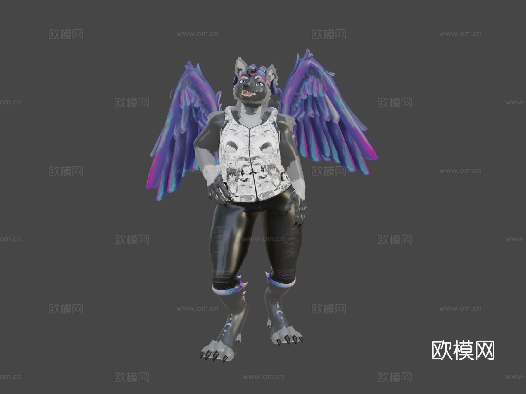 诈骗警告-银河狼-VRChat虚拟形象3d模型
