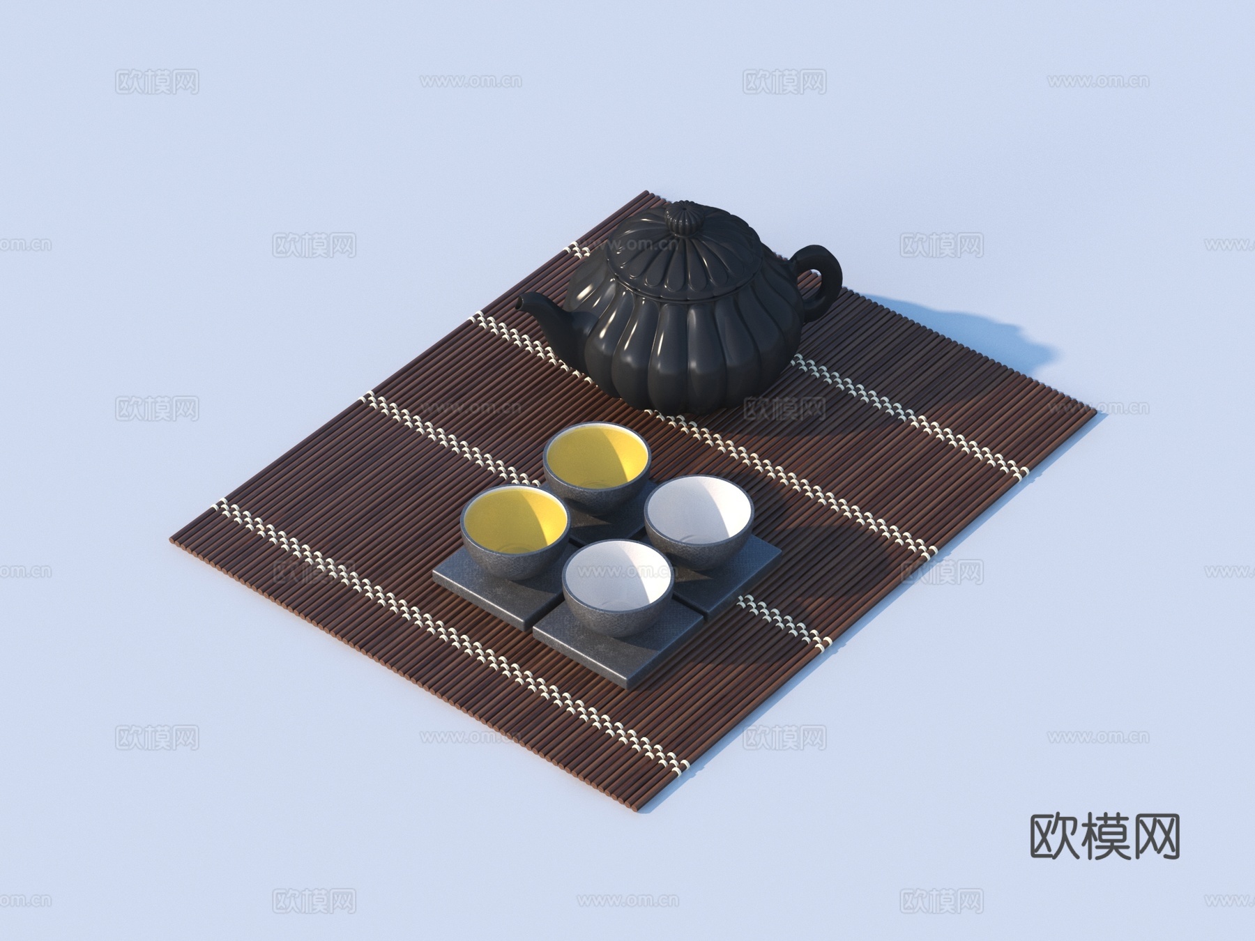 茶水 茶杯 茶壶 茶具3d模型