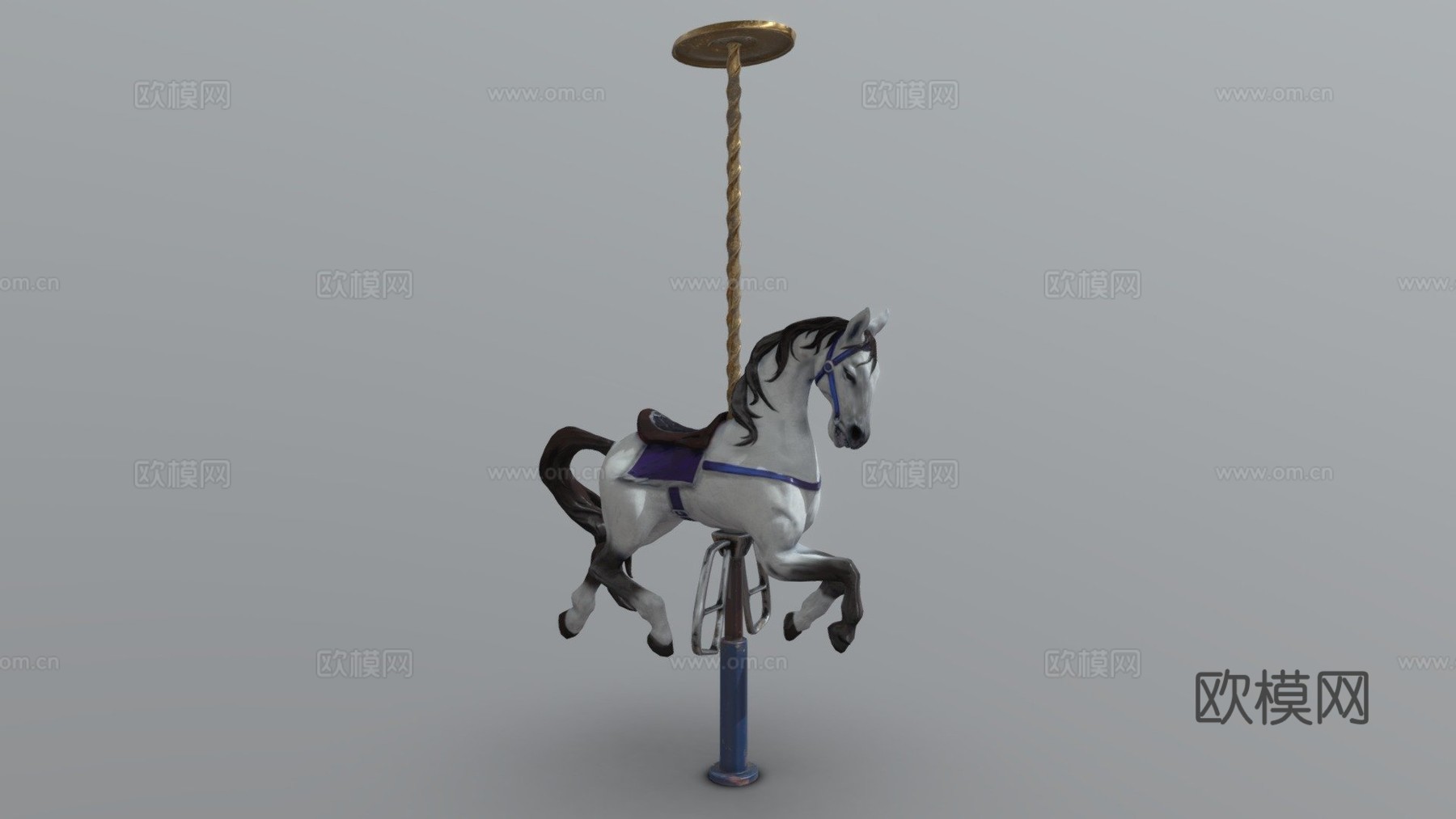 简易旋转木马3d模型