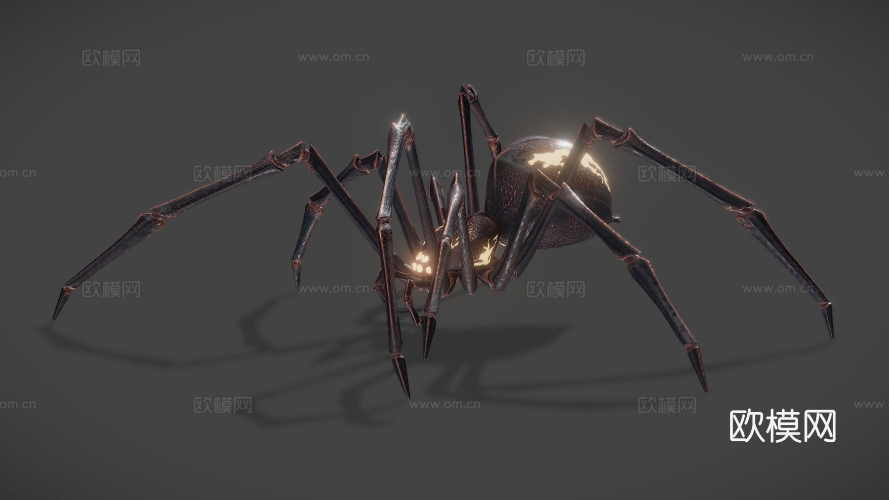 生物发光幻想蜘蛛3d模型