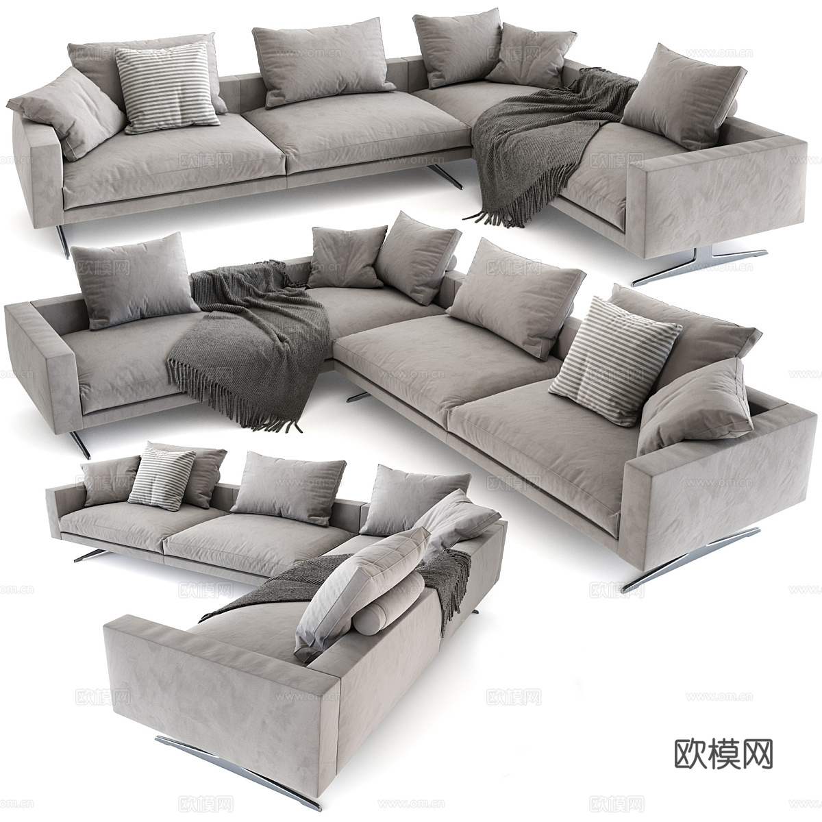 转角沙发3d模型