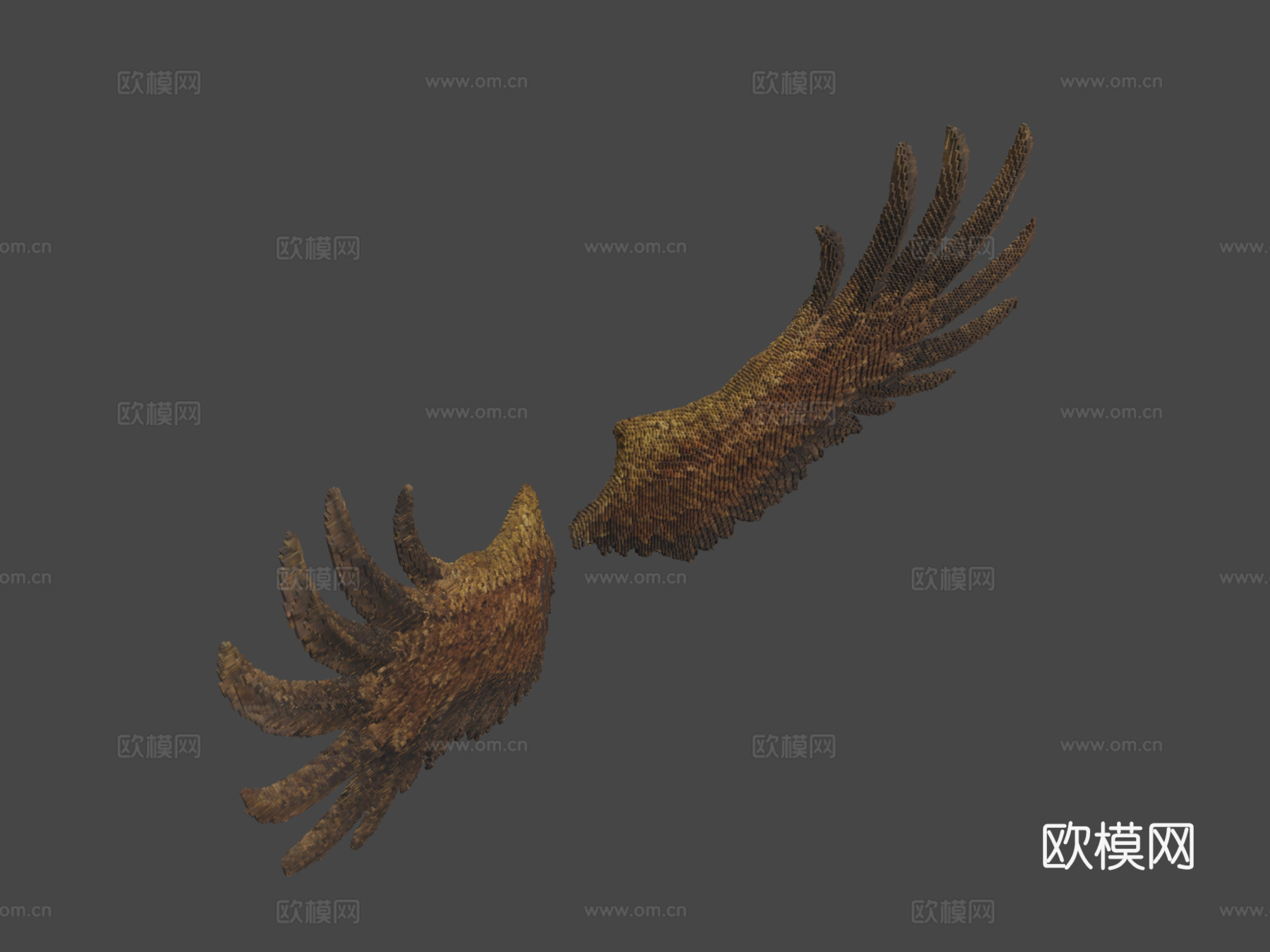 鹰-掠食鸟翅膀MinecraftJSON模型3d模型