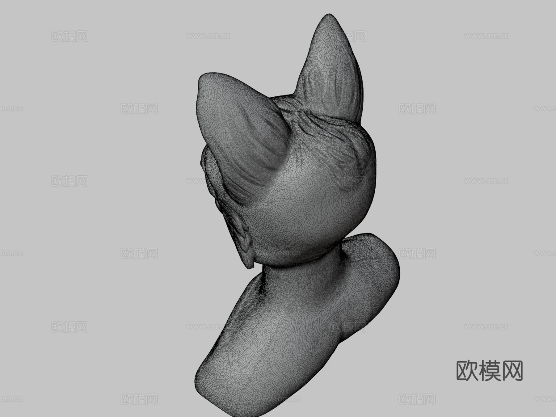兽人男性头部研究-优化版3d模型