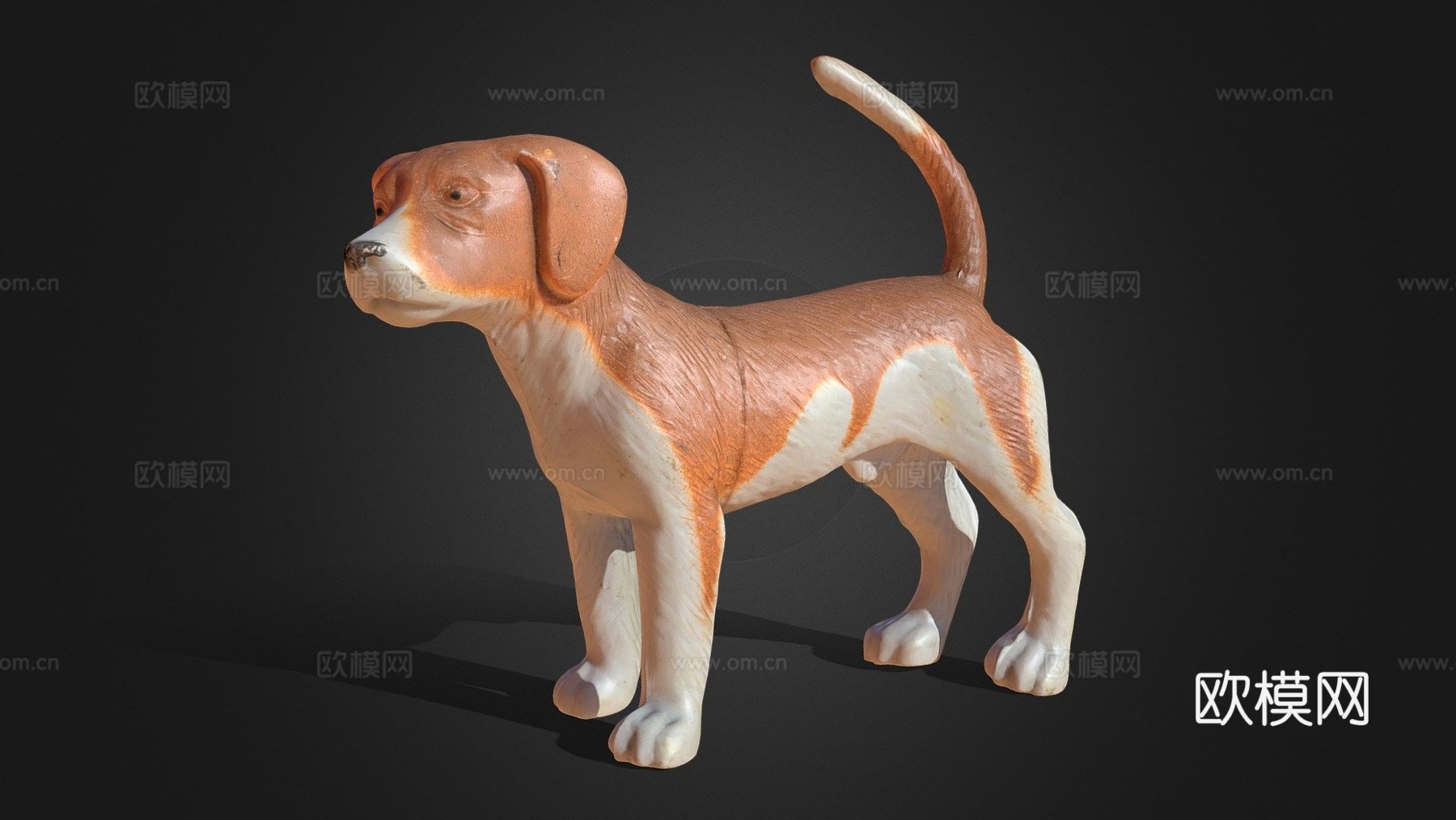 塑料玩具狗-原始扫描(安德烈·斯波涅塔(斯波尼亚))3d模型