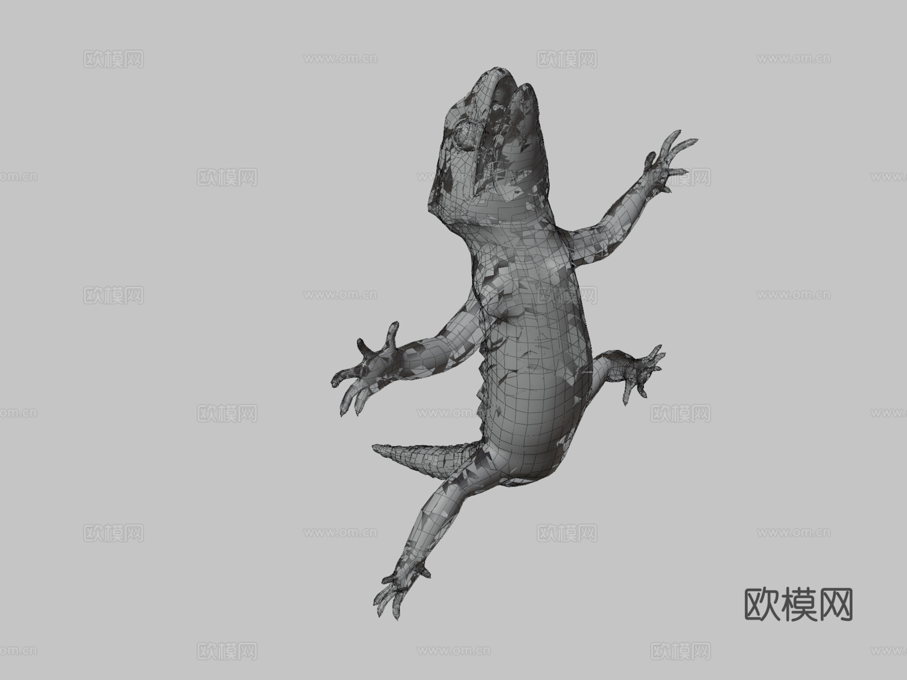 鳄鱼石龙子3d模型