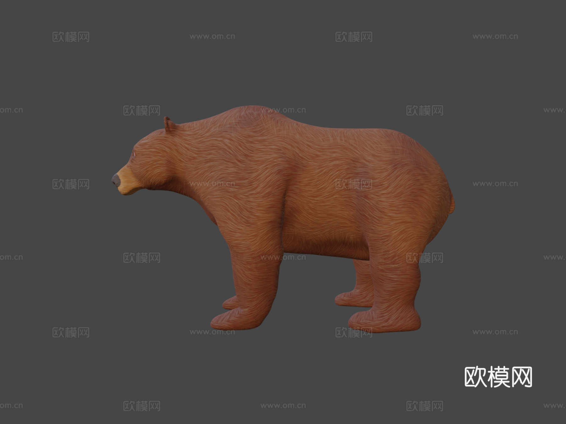 雕塑小屋-熊3d模型