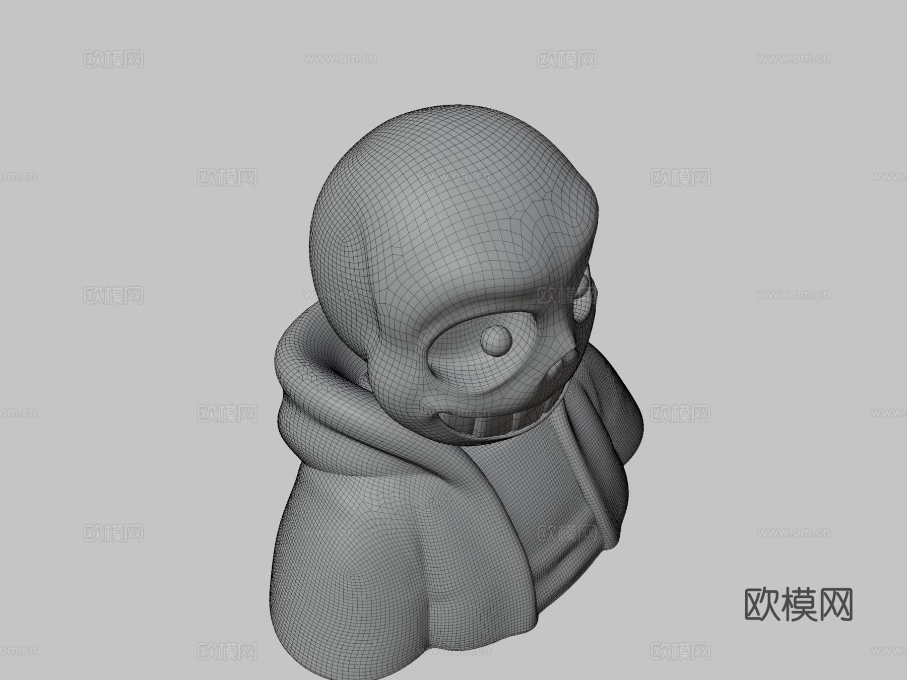 骷髅桑斯半身像3d模型