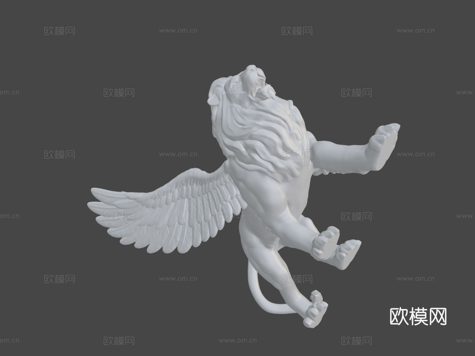 带翼狮子3d模型