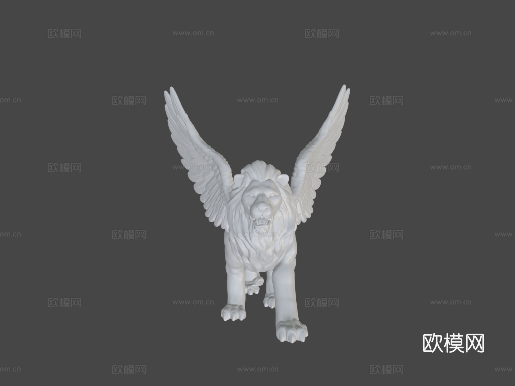 带翼狮子3d模型