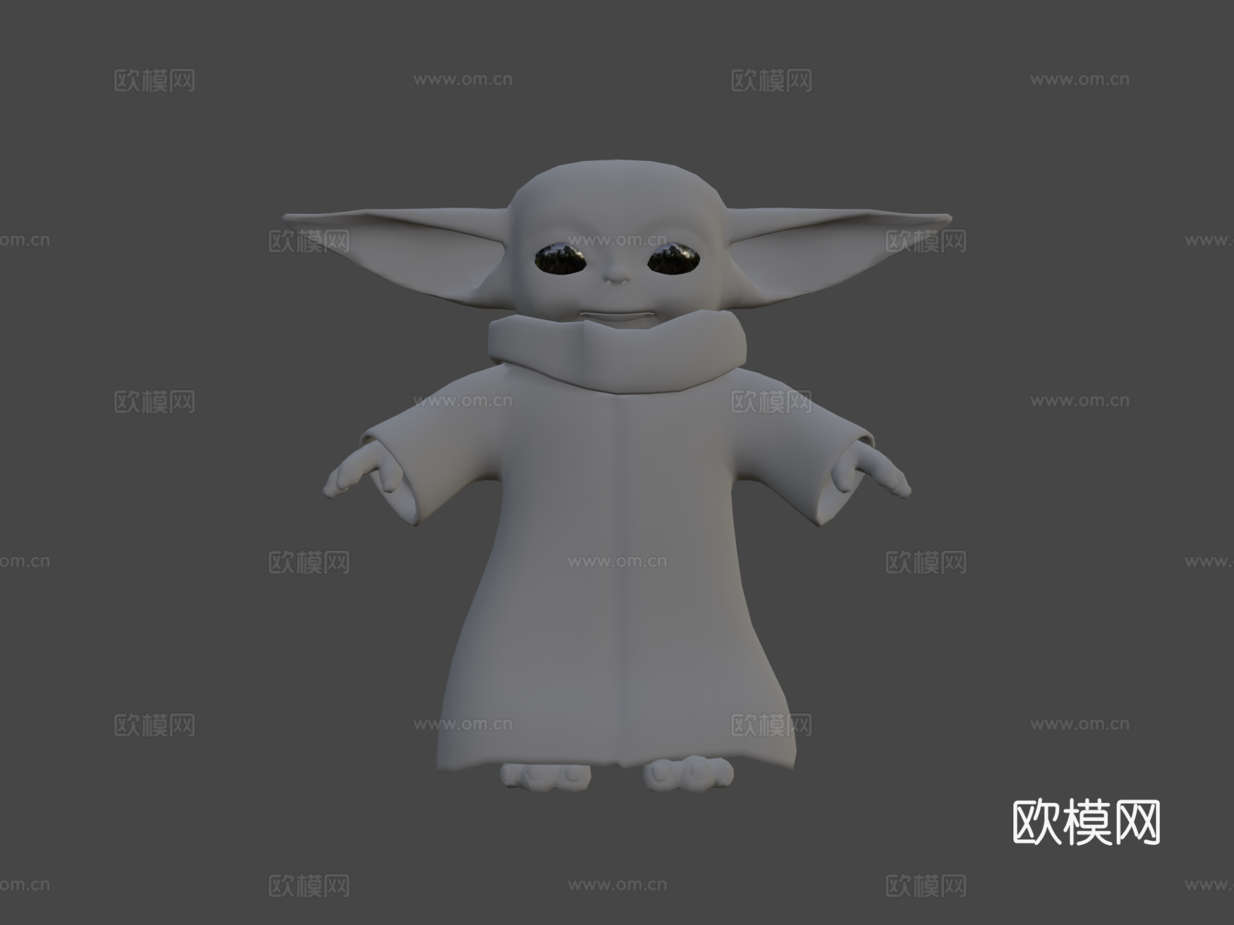 婴儿尤达纹理3d模型