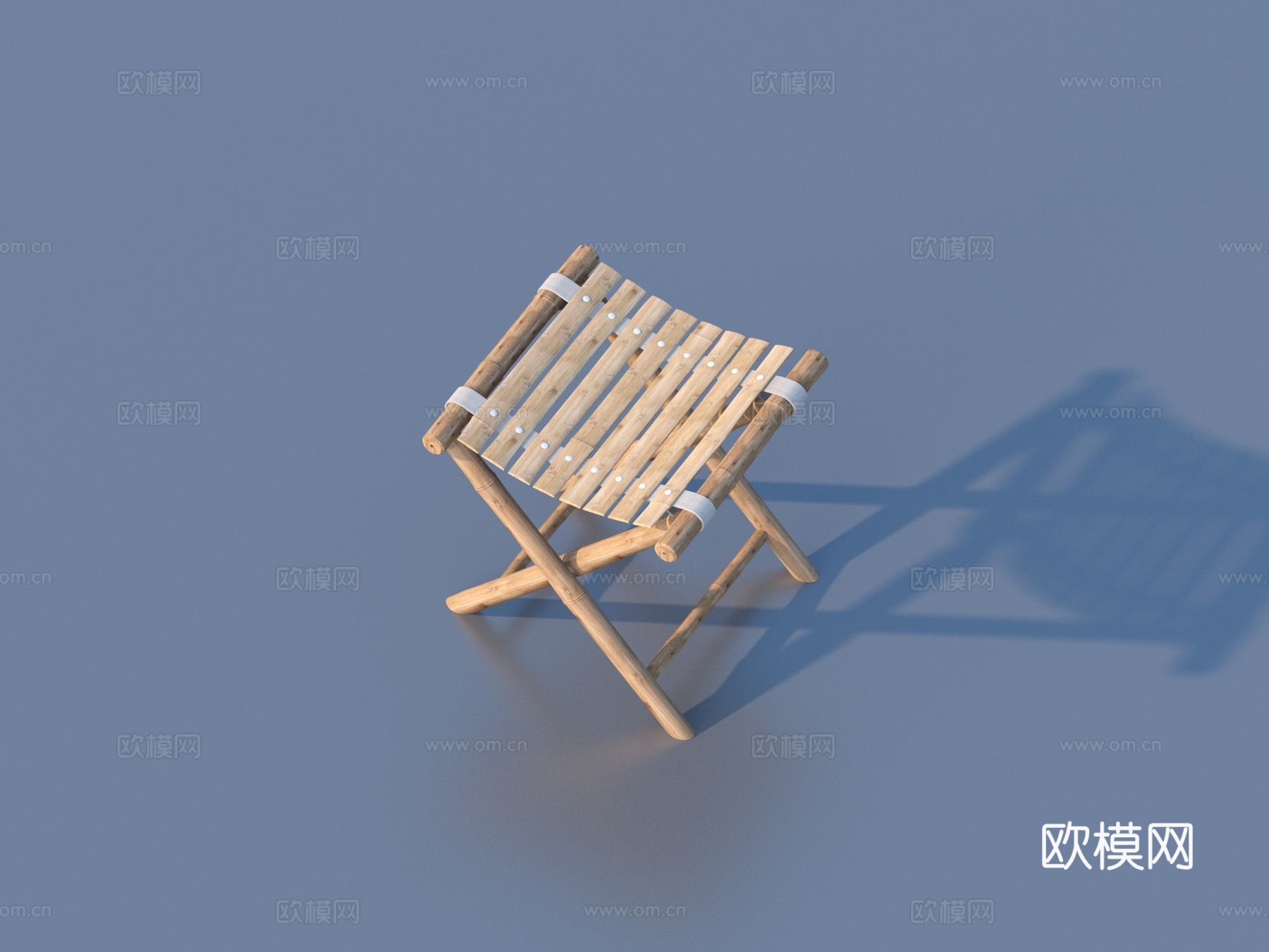 马扎凳 凳子 可折叠实木凳3d模型