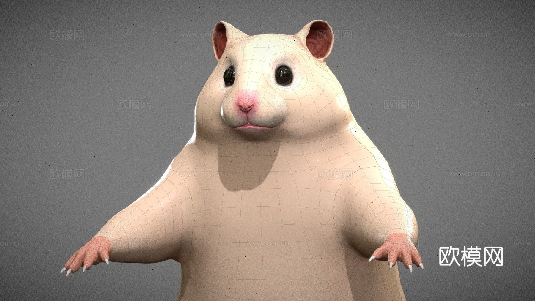 仓鼠3d模型下载（渲染图1）