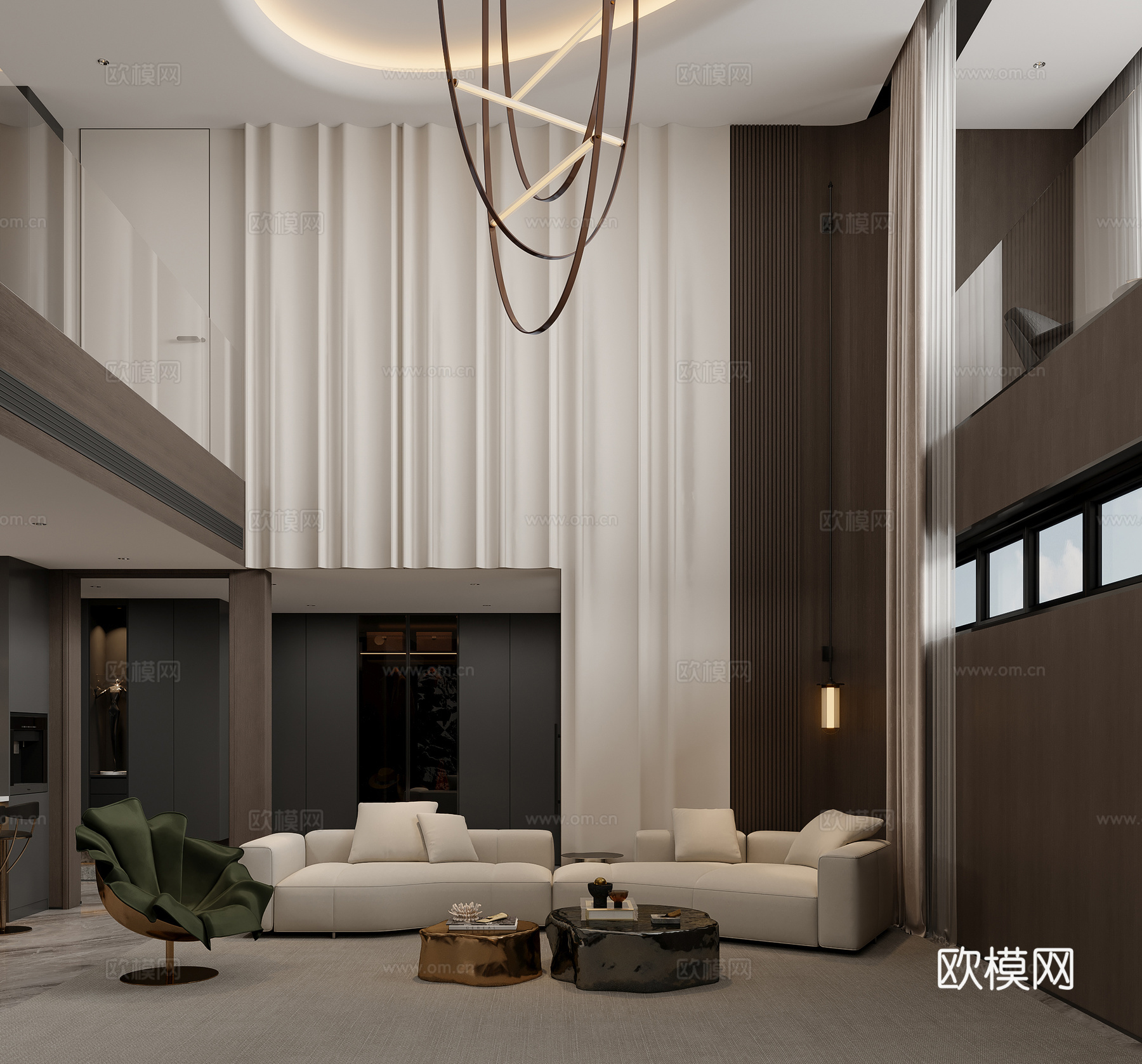 意式轻奢别墅3d模型