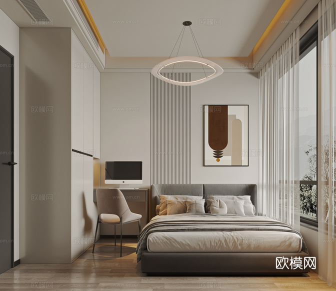 現(xiàn)代臥室3d模型下載