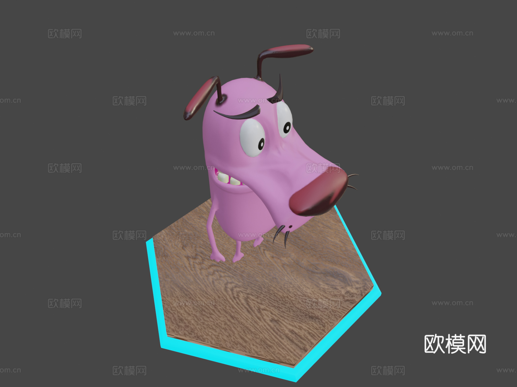 胆小狗英雄3d模型
