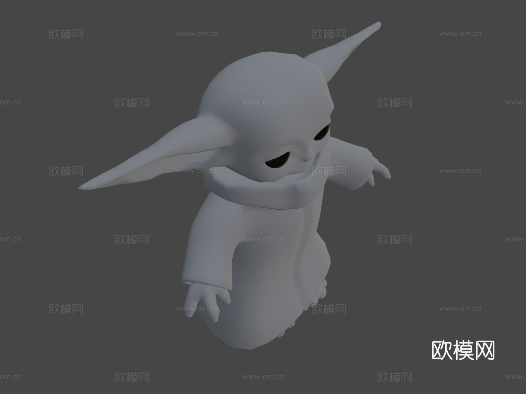婴儿尤达纹理3d模型