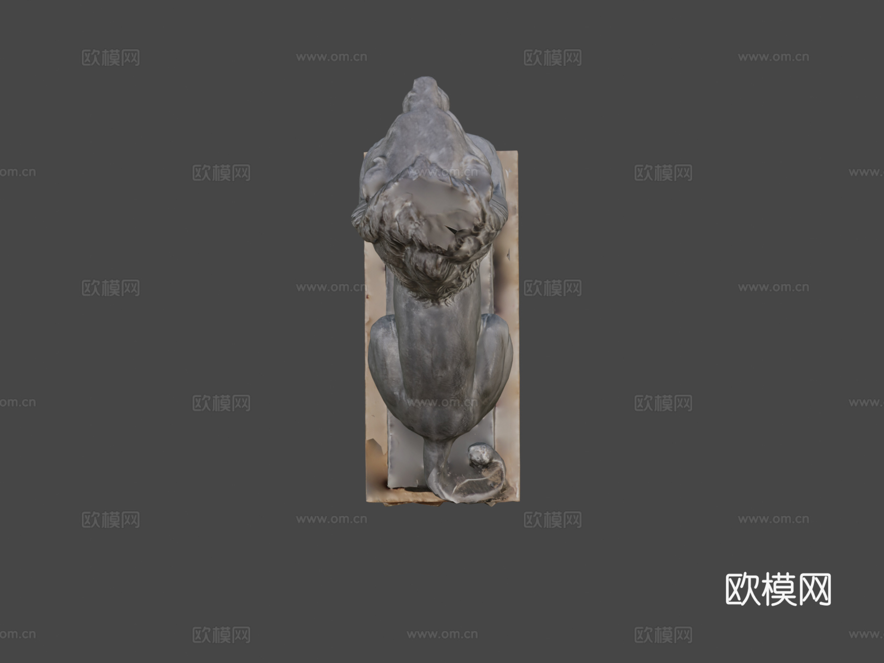 狮子喷泉的狮子(1874)(3DSCANFR(sdrn))3d模型