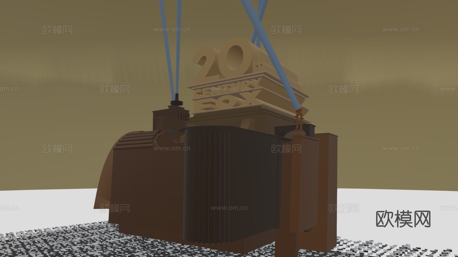 世纪福克斯标志1994-2010重制版3d模型