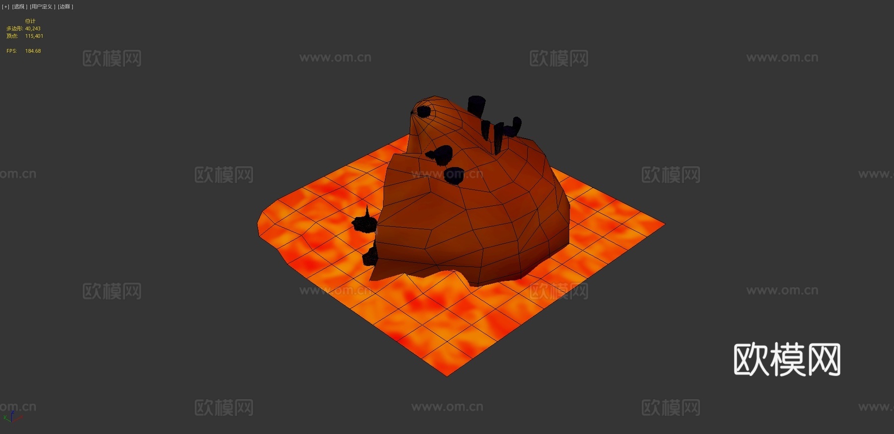 地狱景观立体模型3d模型