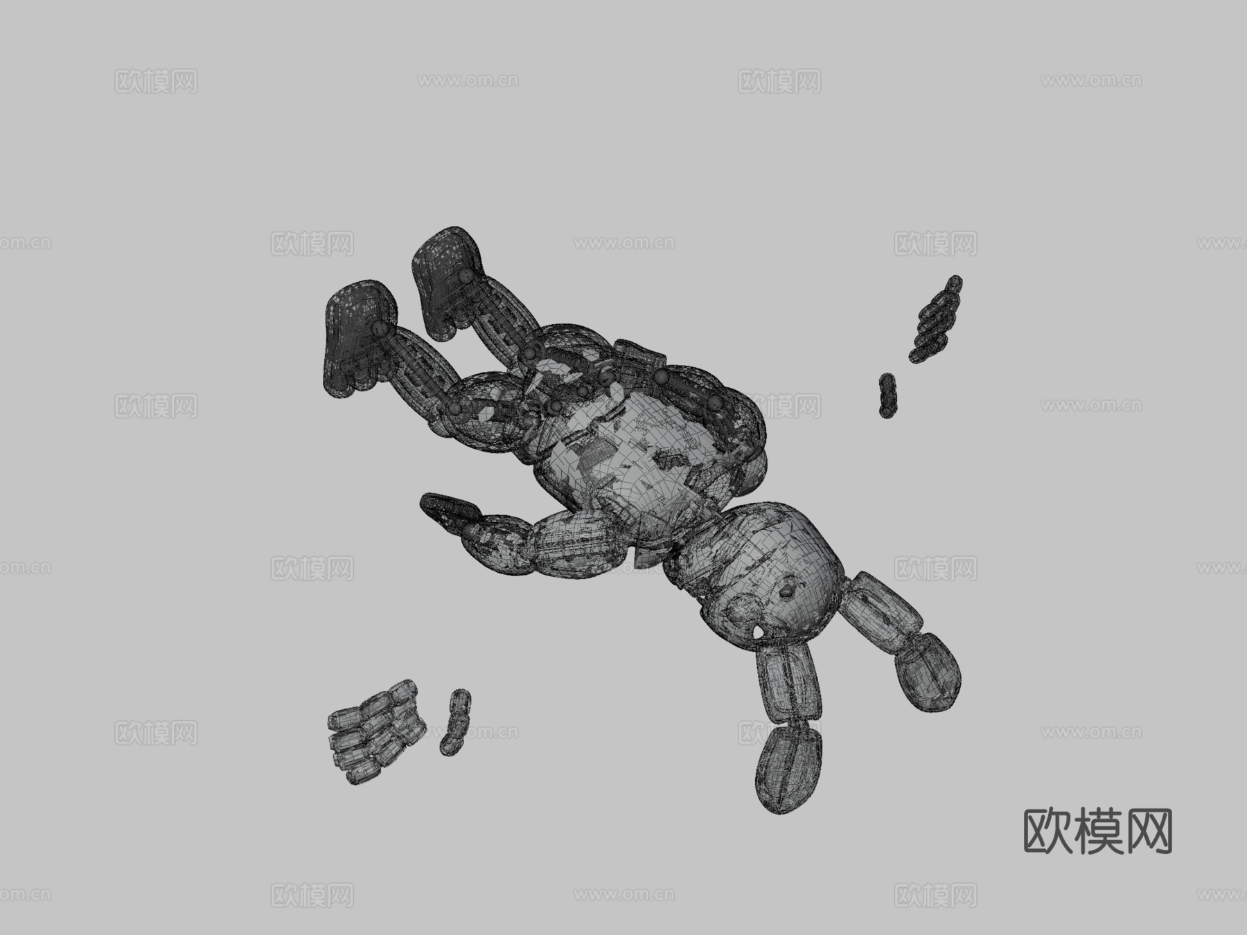填充弹簧邦尼3d模型