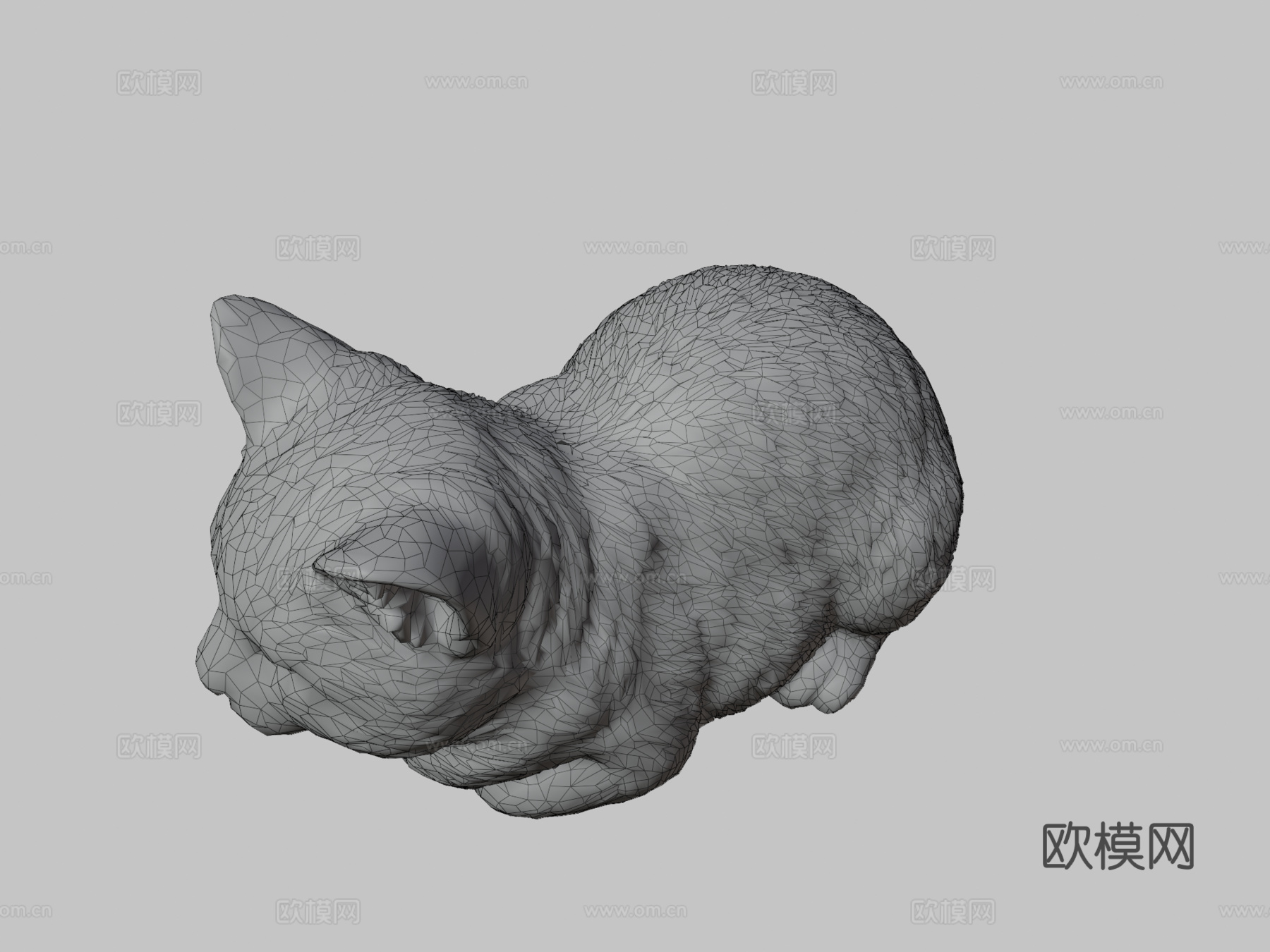 打盹猫3d模型