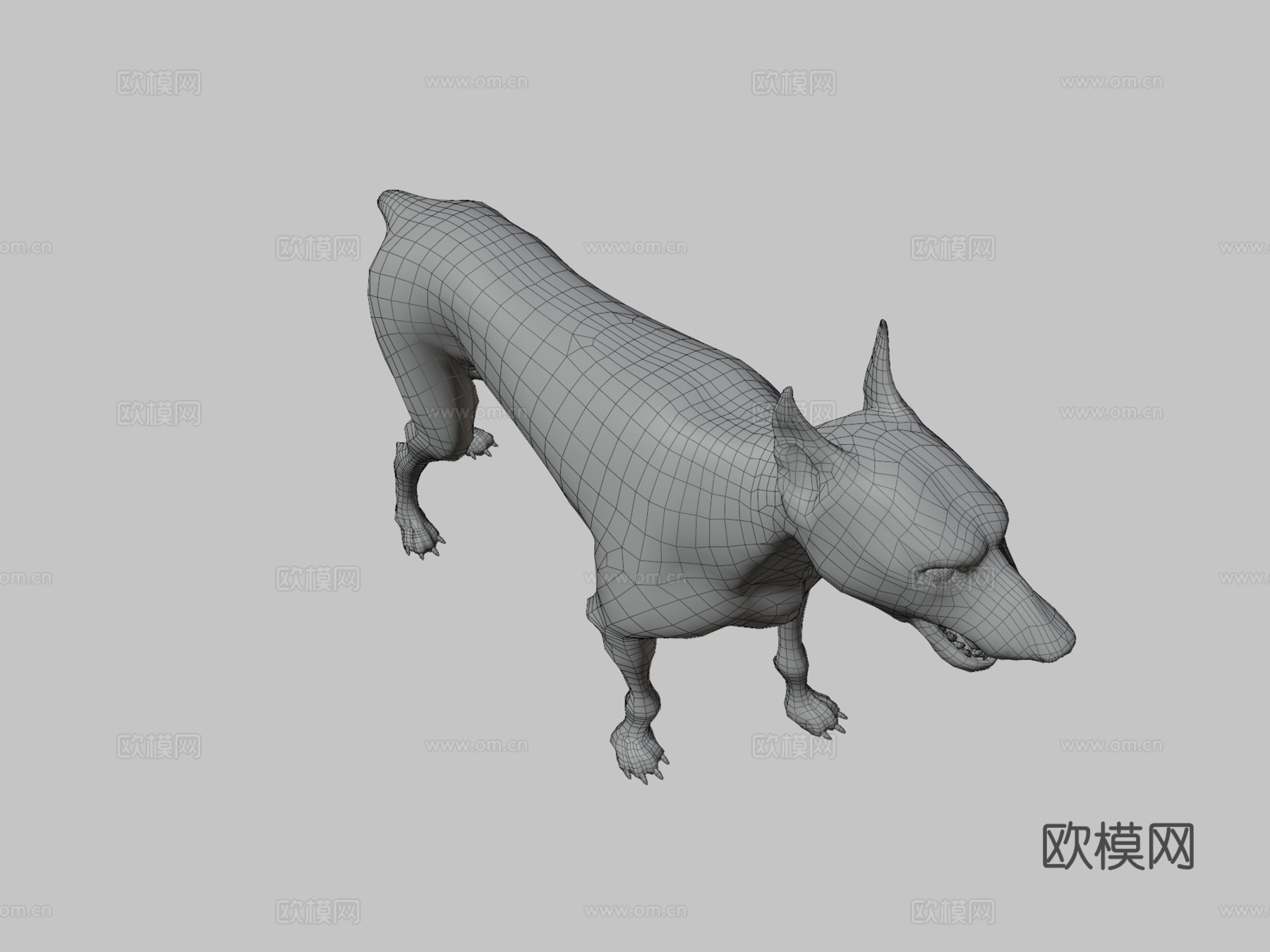 战斗犬3d模型