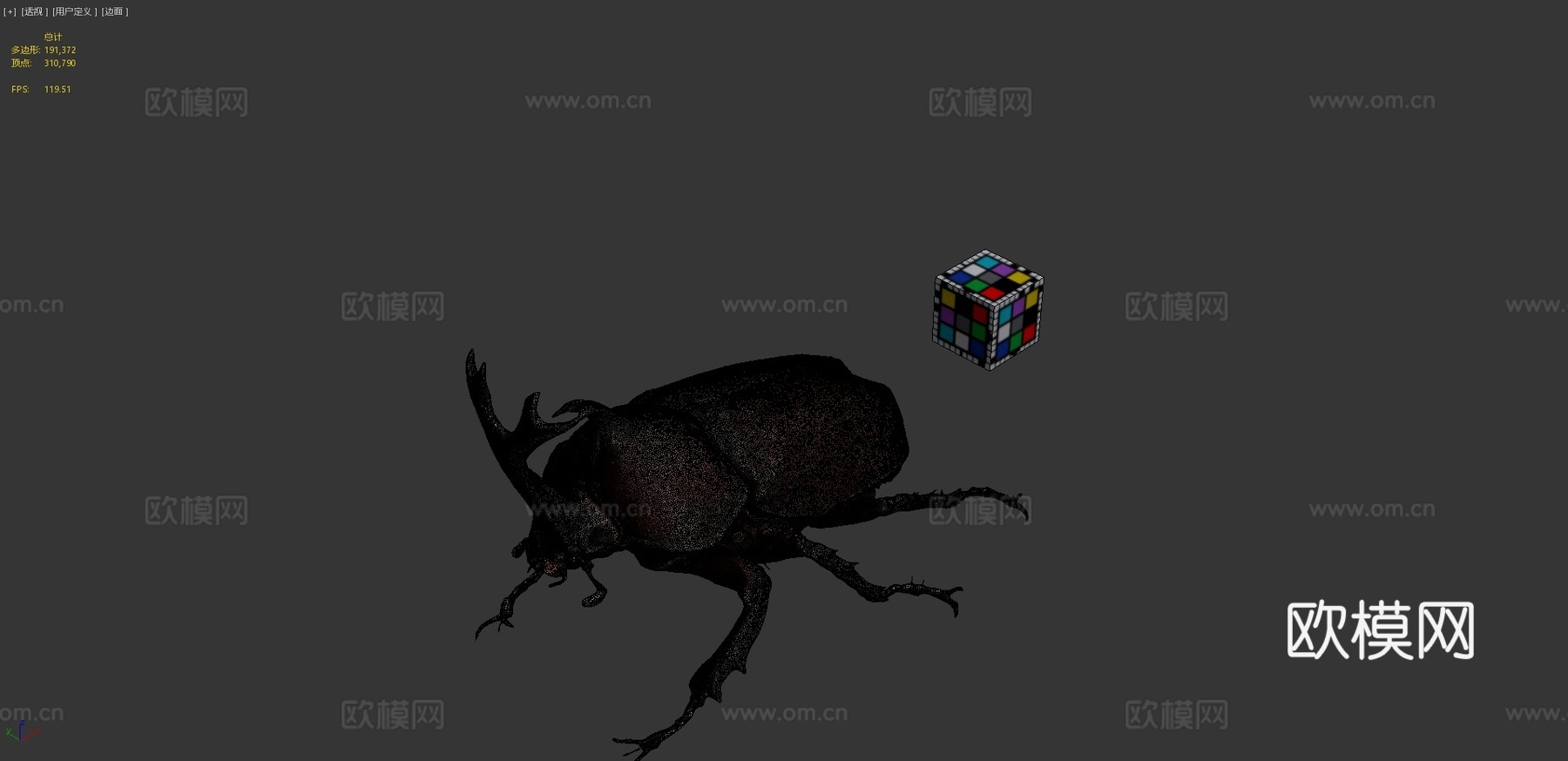 CC0独角仙♂日本犀金龟3d模型