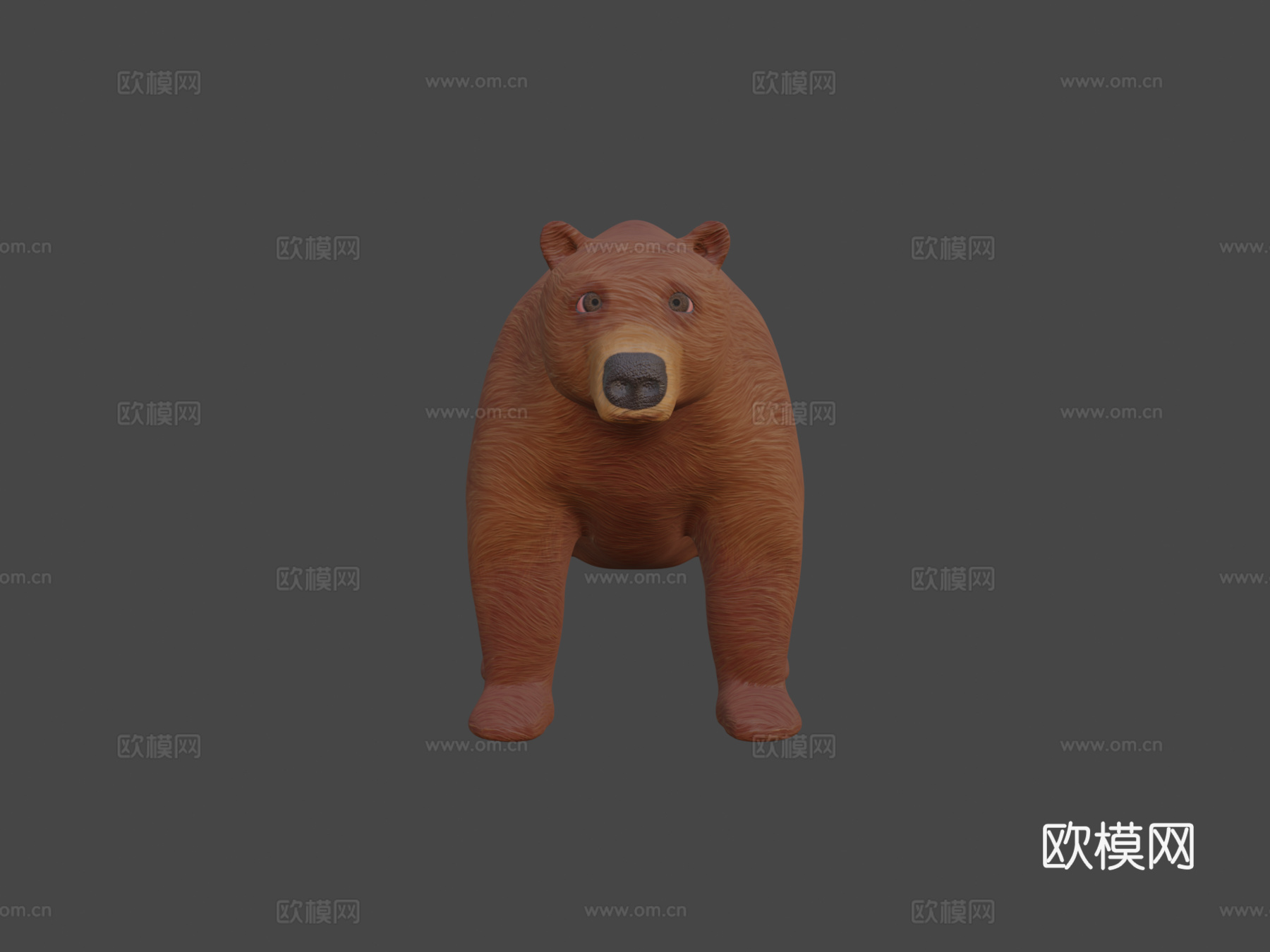雕塑小屋-熊3d模型