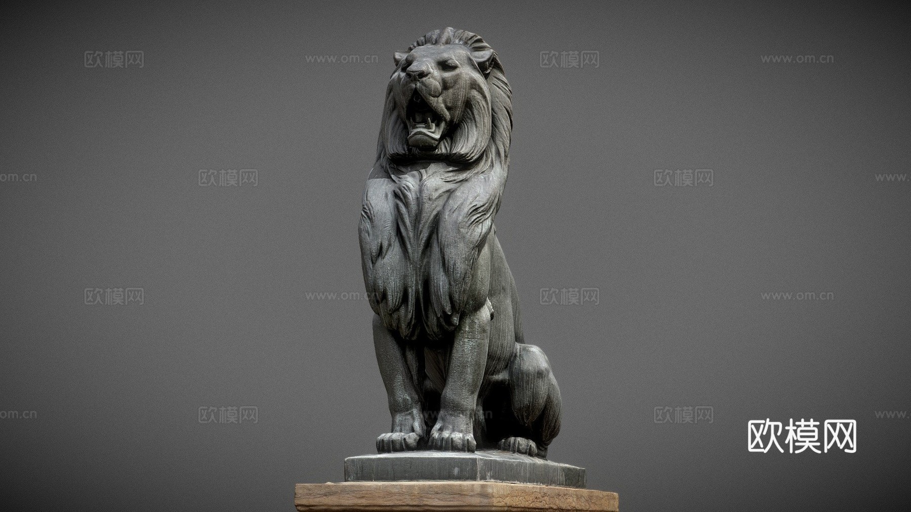狮子喷泉的狮子(1874)(3DSCANFR(sdrn))3d模型