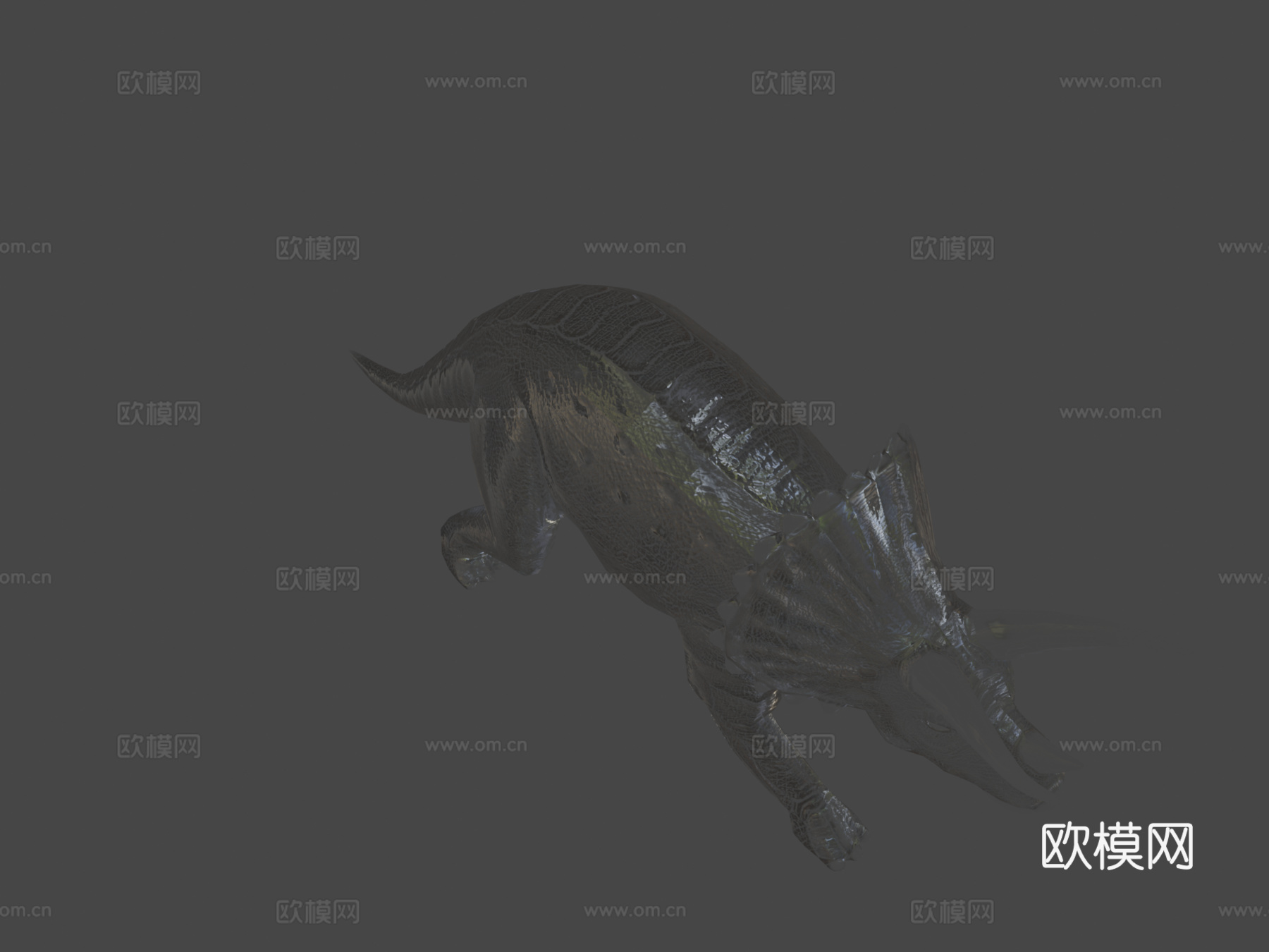 三角龙低多边形3d模型