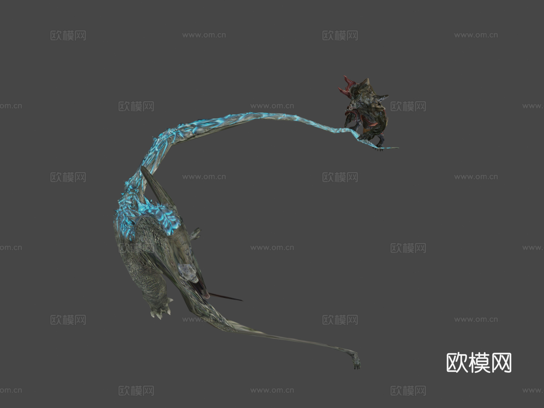 哥斯拉对战沃洛克怪物3d模型