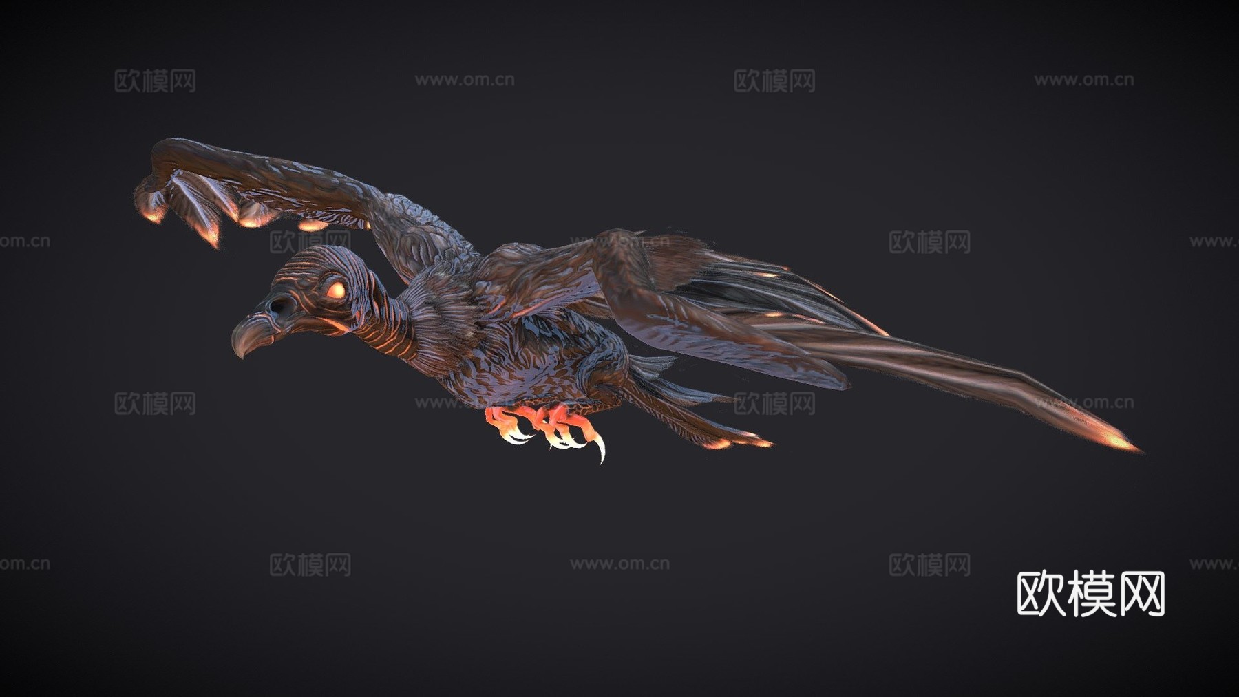 岩浆秃鹫3d模型