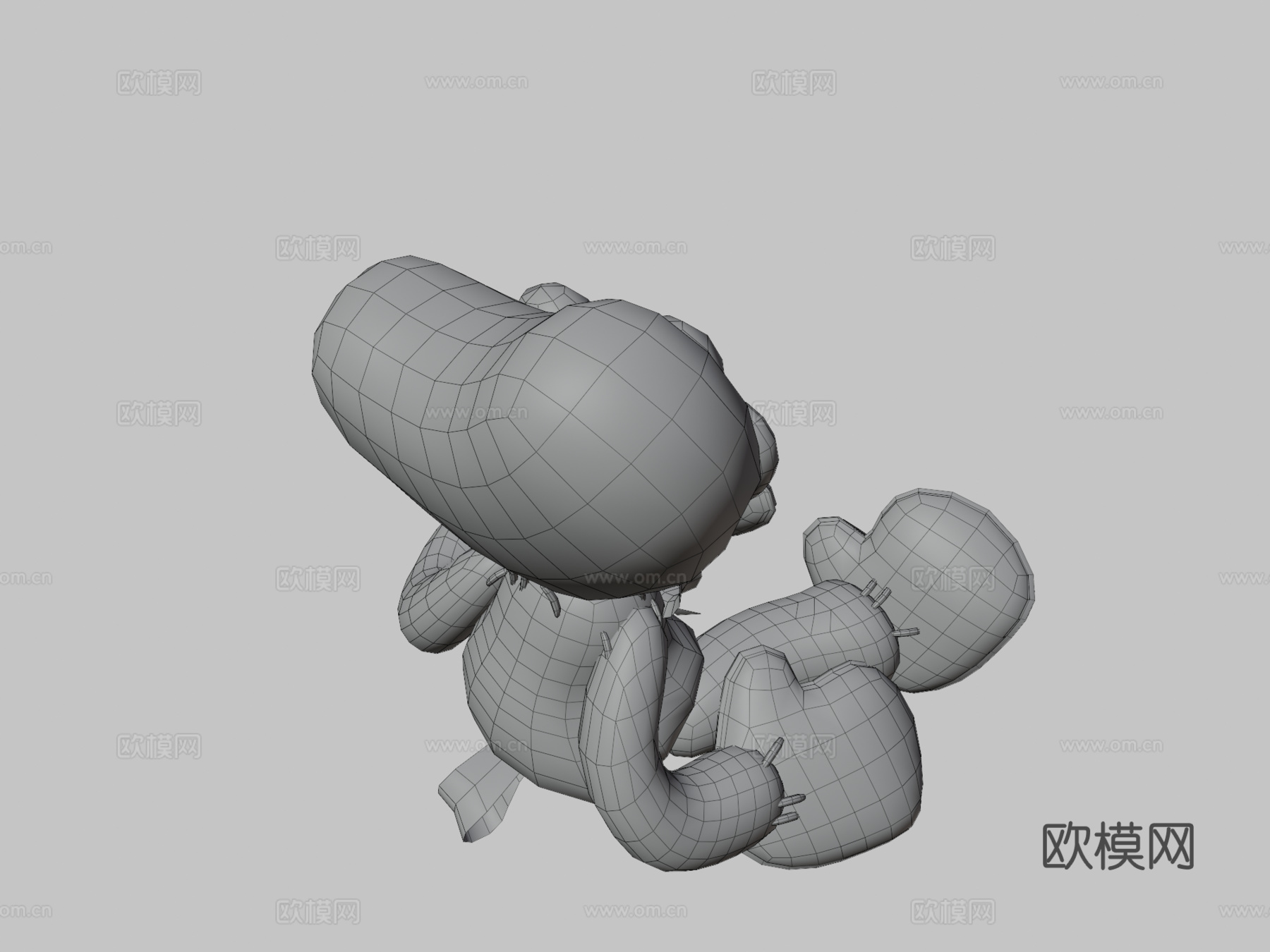抱抱毛绒3d模型