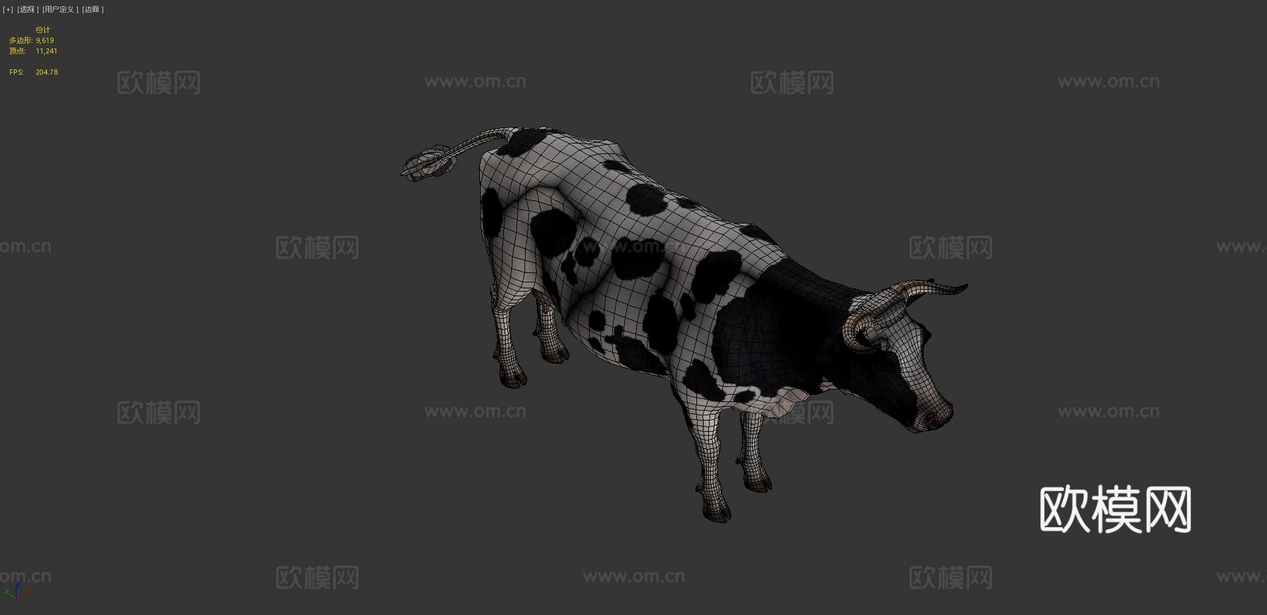 奶牛动画第二版3d模型