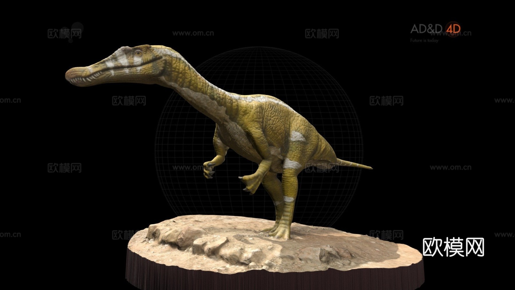 重爪龙-沃克氏3d模型