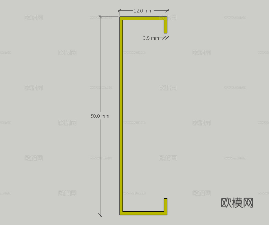 黑钛不锈钢踢脚--现代--轻奢风su模型