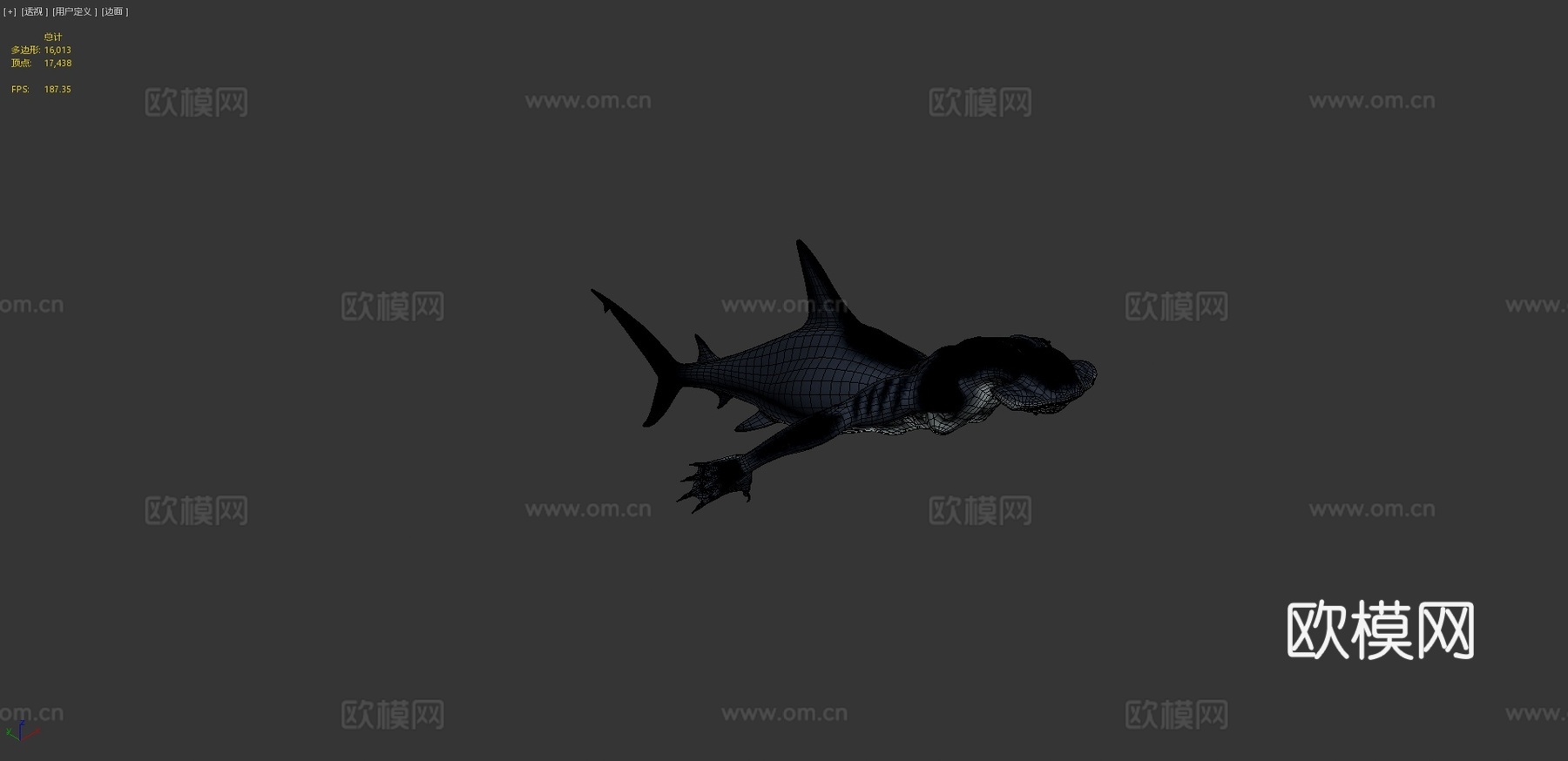 鲨鱼美人鱼3d模型