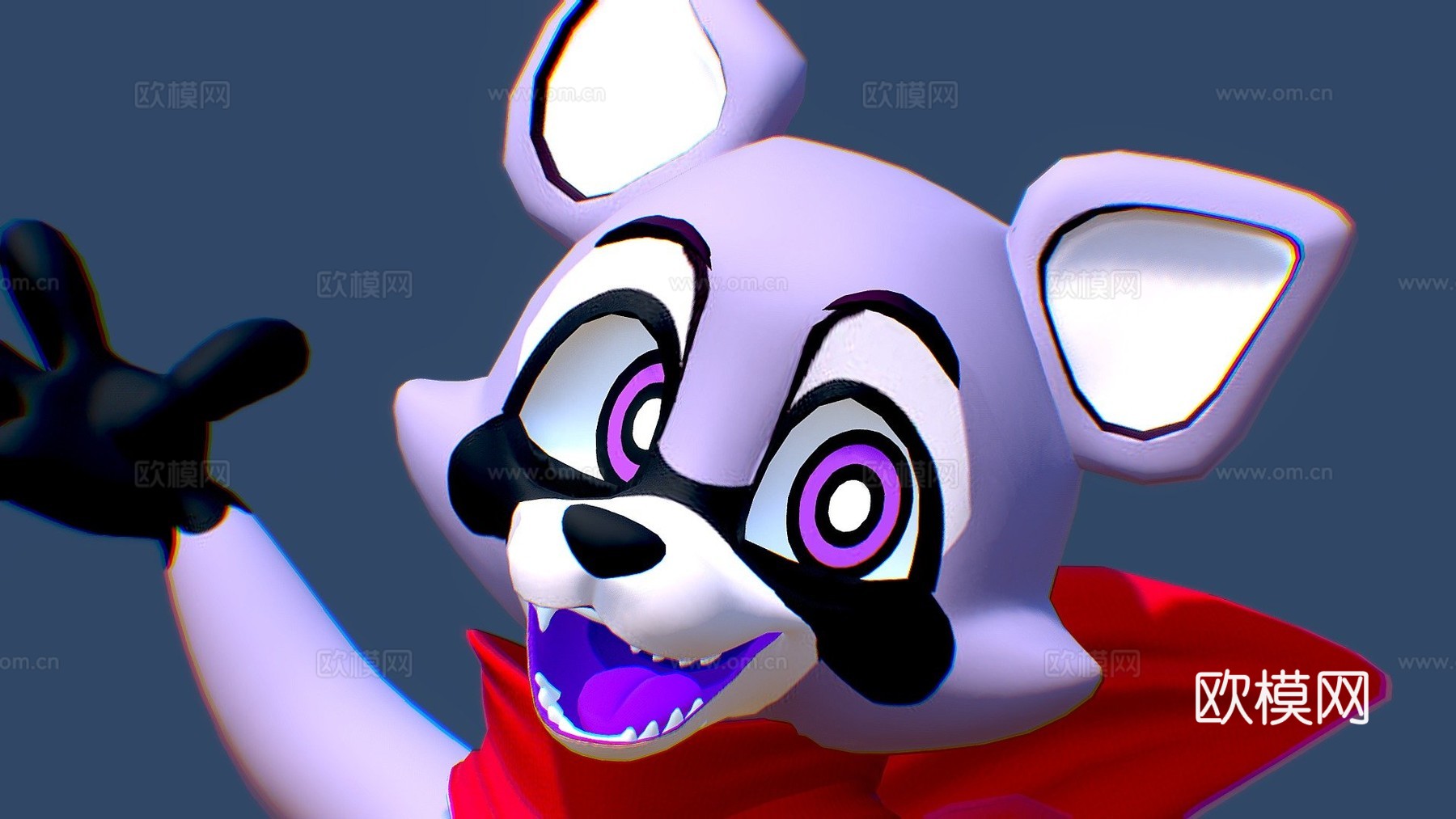 漫步浣熊-靛蓝公园3d模型
