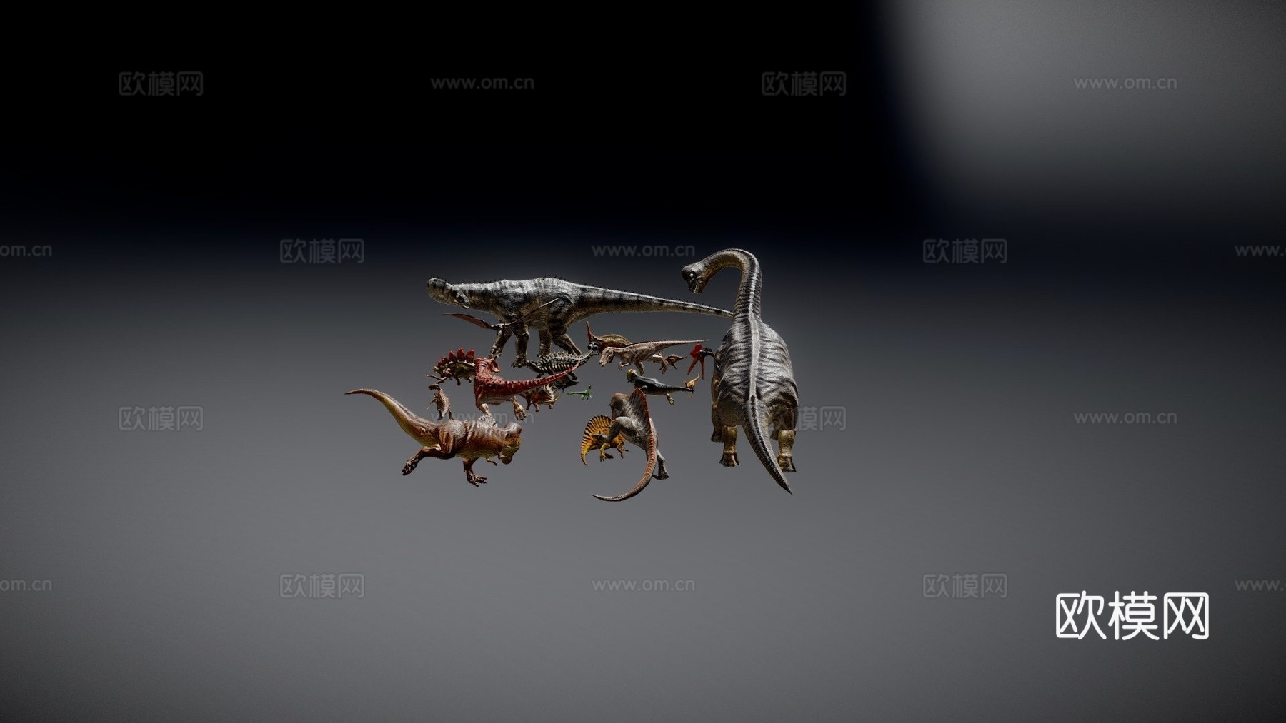 侏罗纪包第一卷&amp;第二卷模型3d模型
