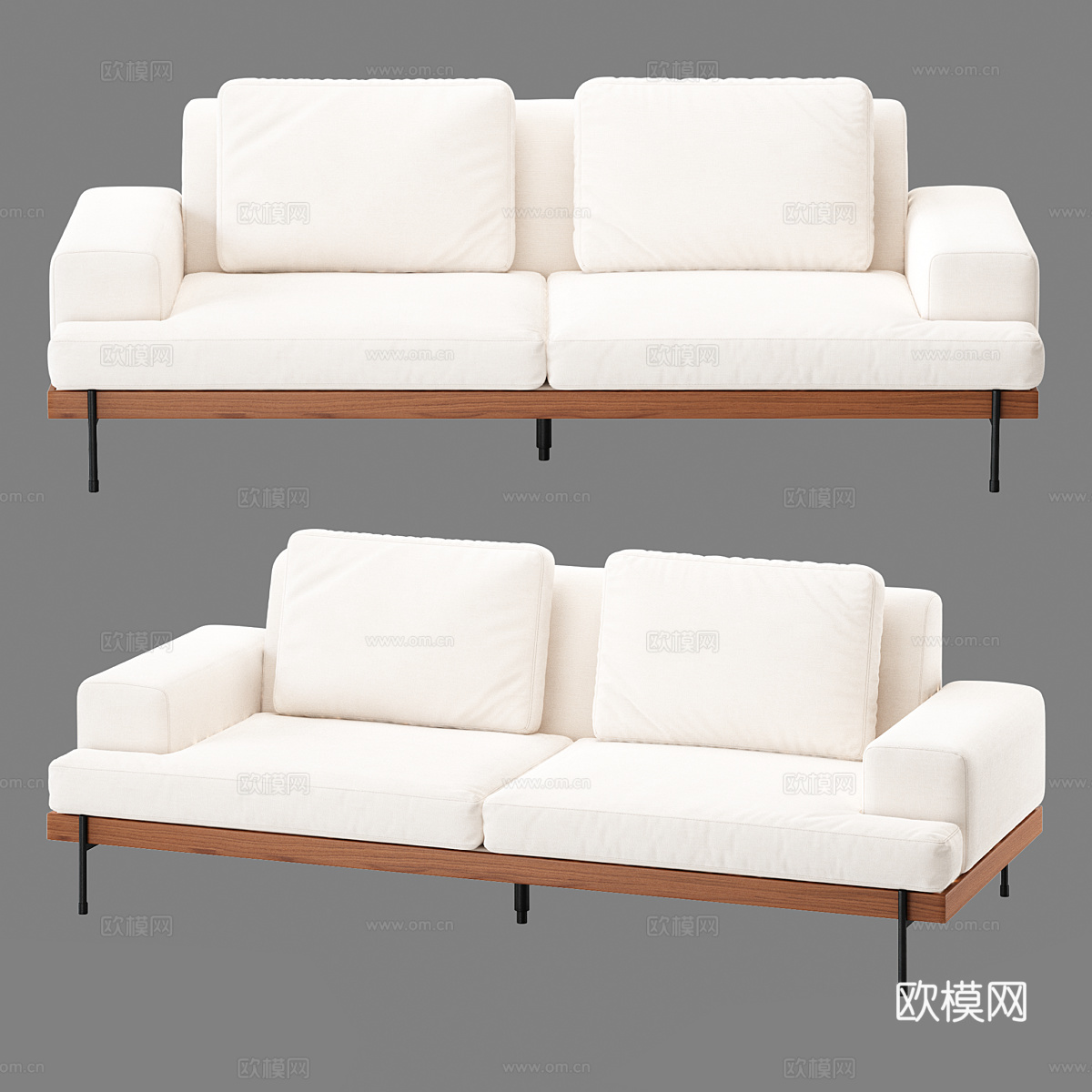现代简约双人沙发 双人沙发 简约沙发 休息沙发 客厅沙发3d模型